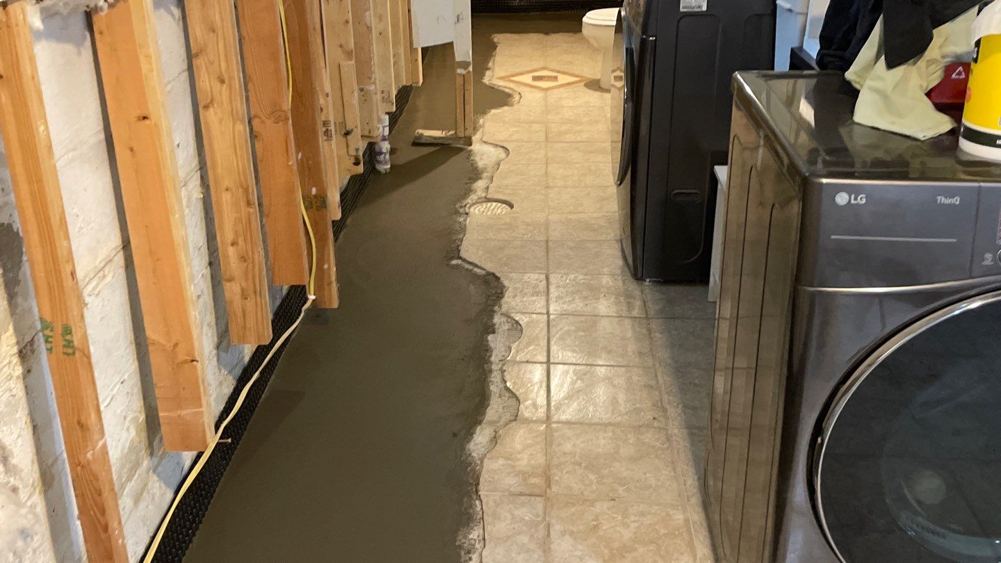 Drain Tile in Minneapolis for Kristen & Taylor by Waterproofing Northeast