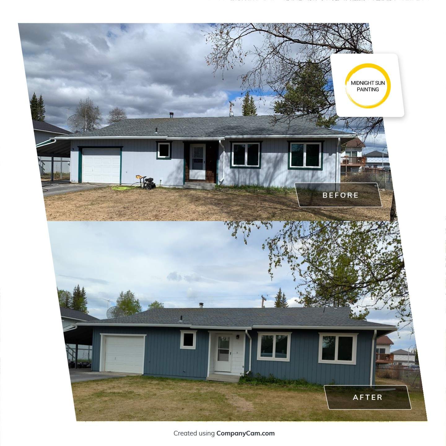 Exterior Home Repaint by Midnight Sun Painting