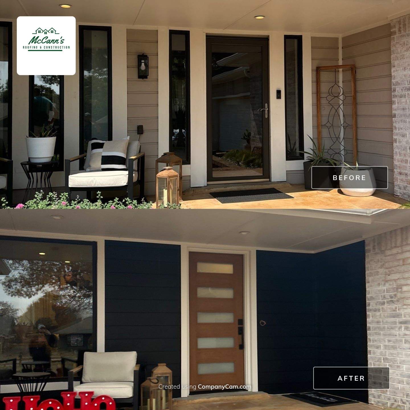 siding replacement & window replacment & exterior painting & dry wall repair in Edmond by McCann's Roofing and Construction