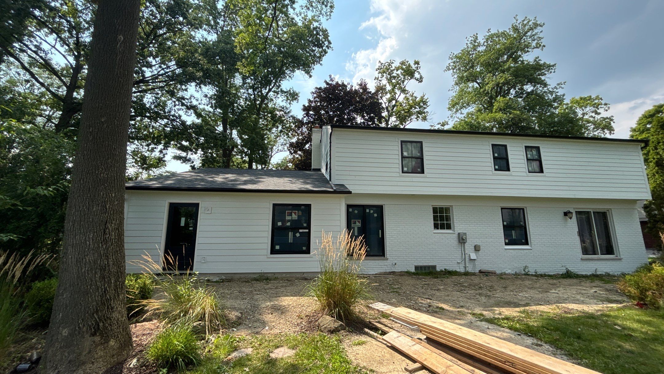 Siding Replacement using Hardie Plank S8 1/4"  Arctic White by 180 Contractors
