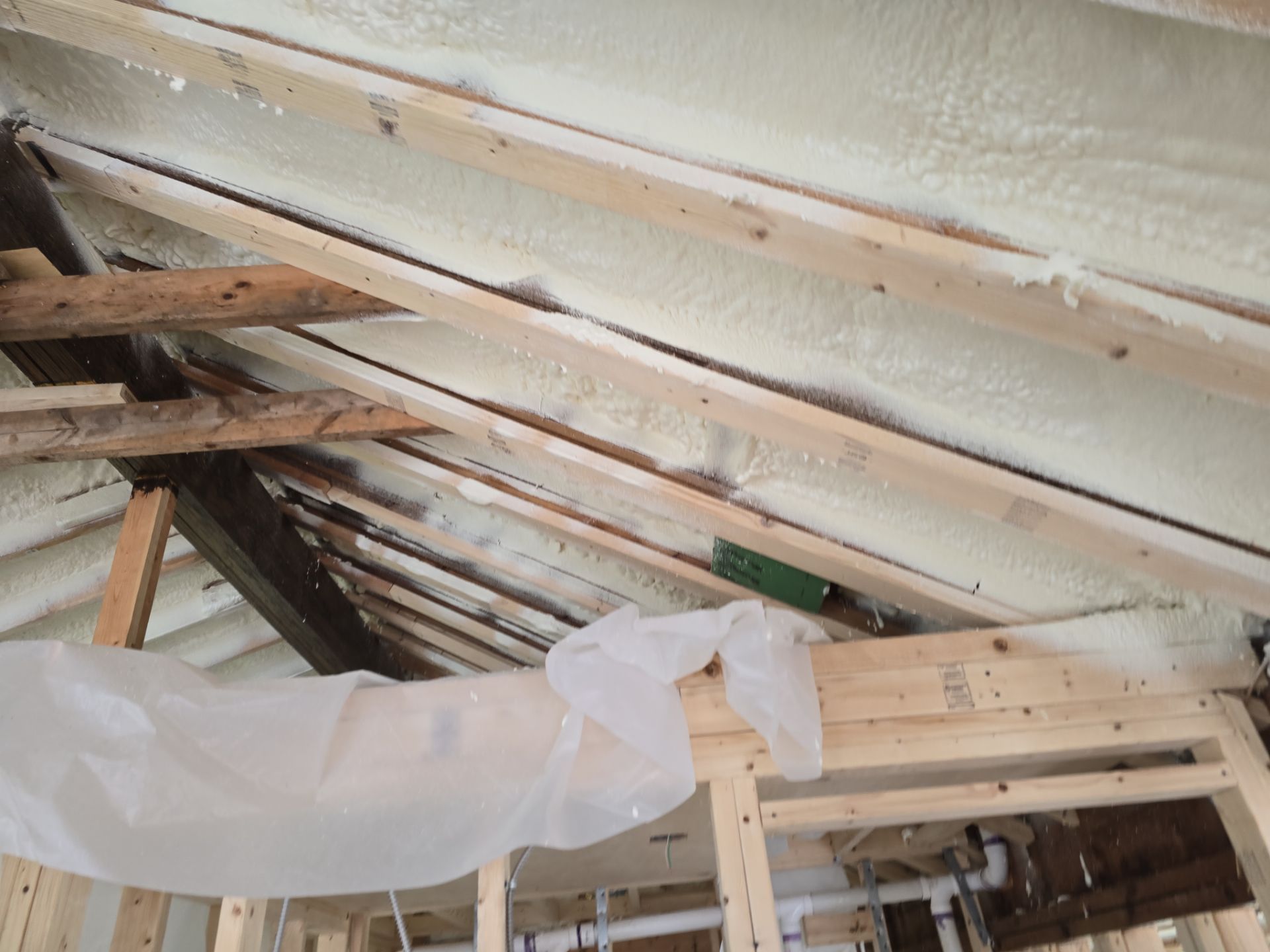 Attic Insulation using Closed Cell Spray Foam by NYS Foam & Energy
