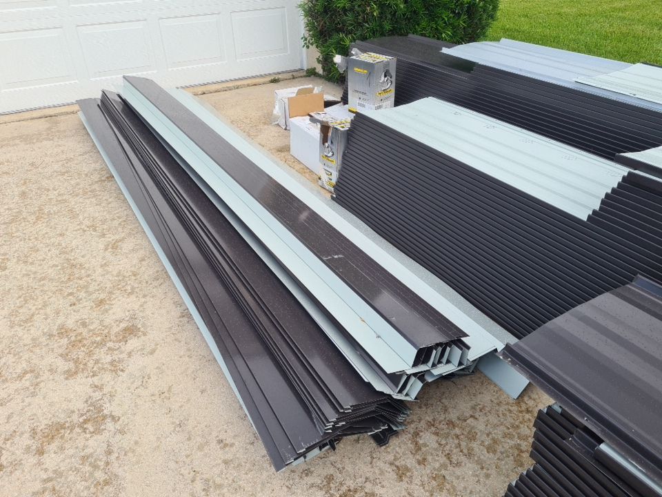 Residential Roofing Installation using 1" Nail strip metal roof by BLUES BROTHERS ROOFING
