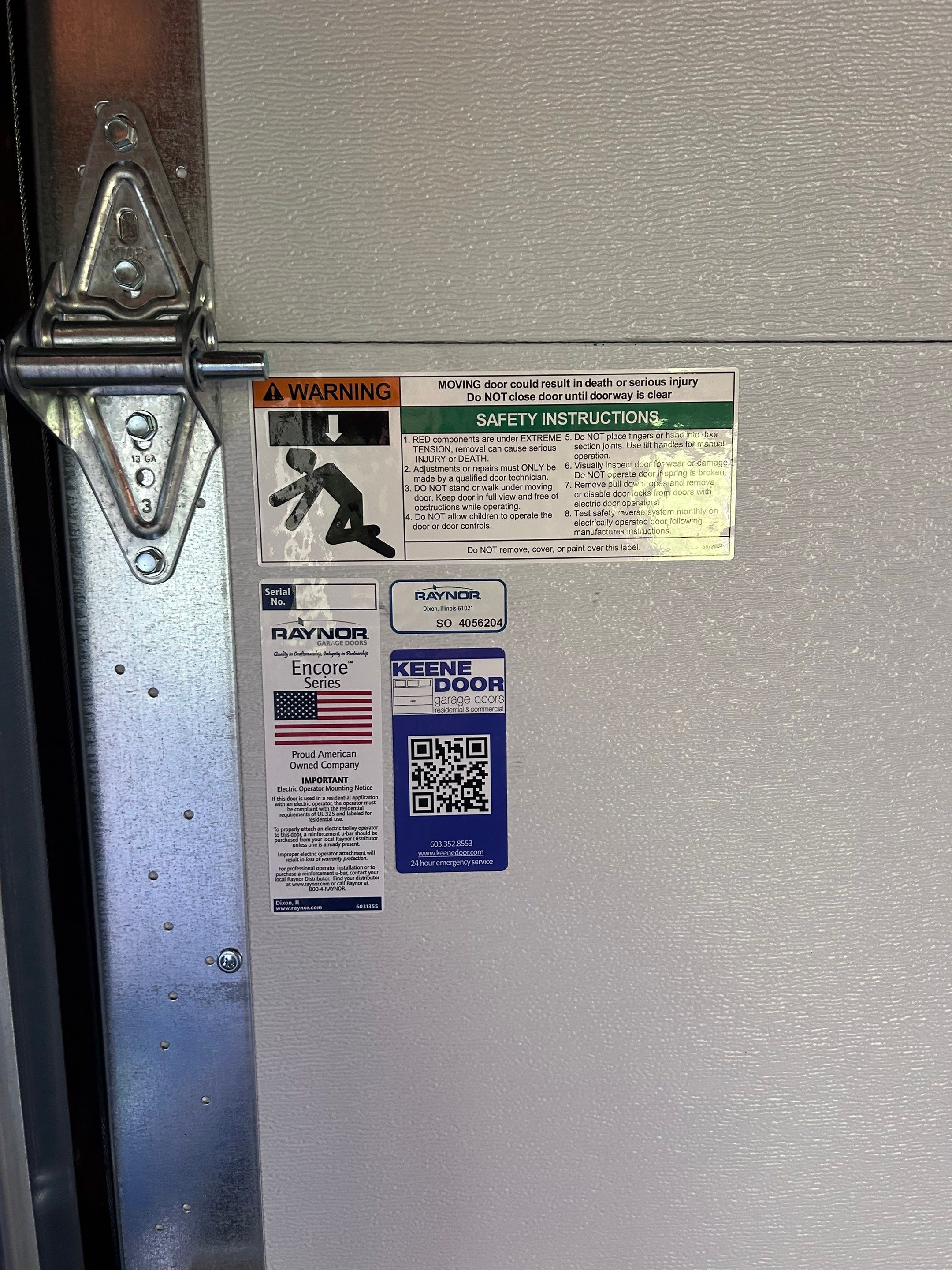 Door Installation using Raynor Encore Garage Door by Keene Door