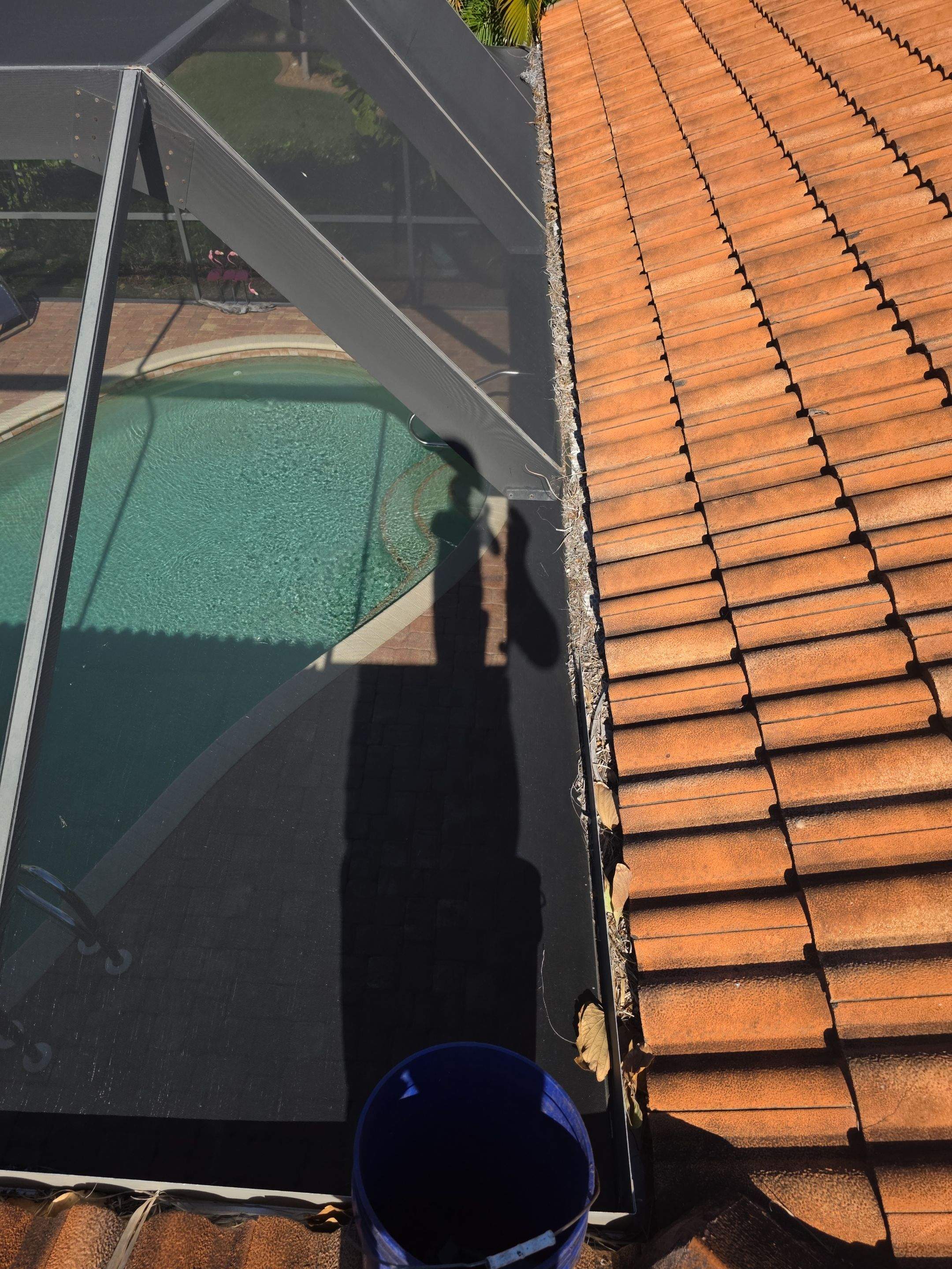 Punta Gorda gutter cleaning job, Job done, gutters at a residential location