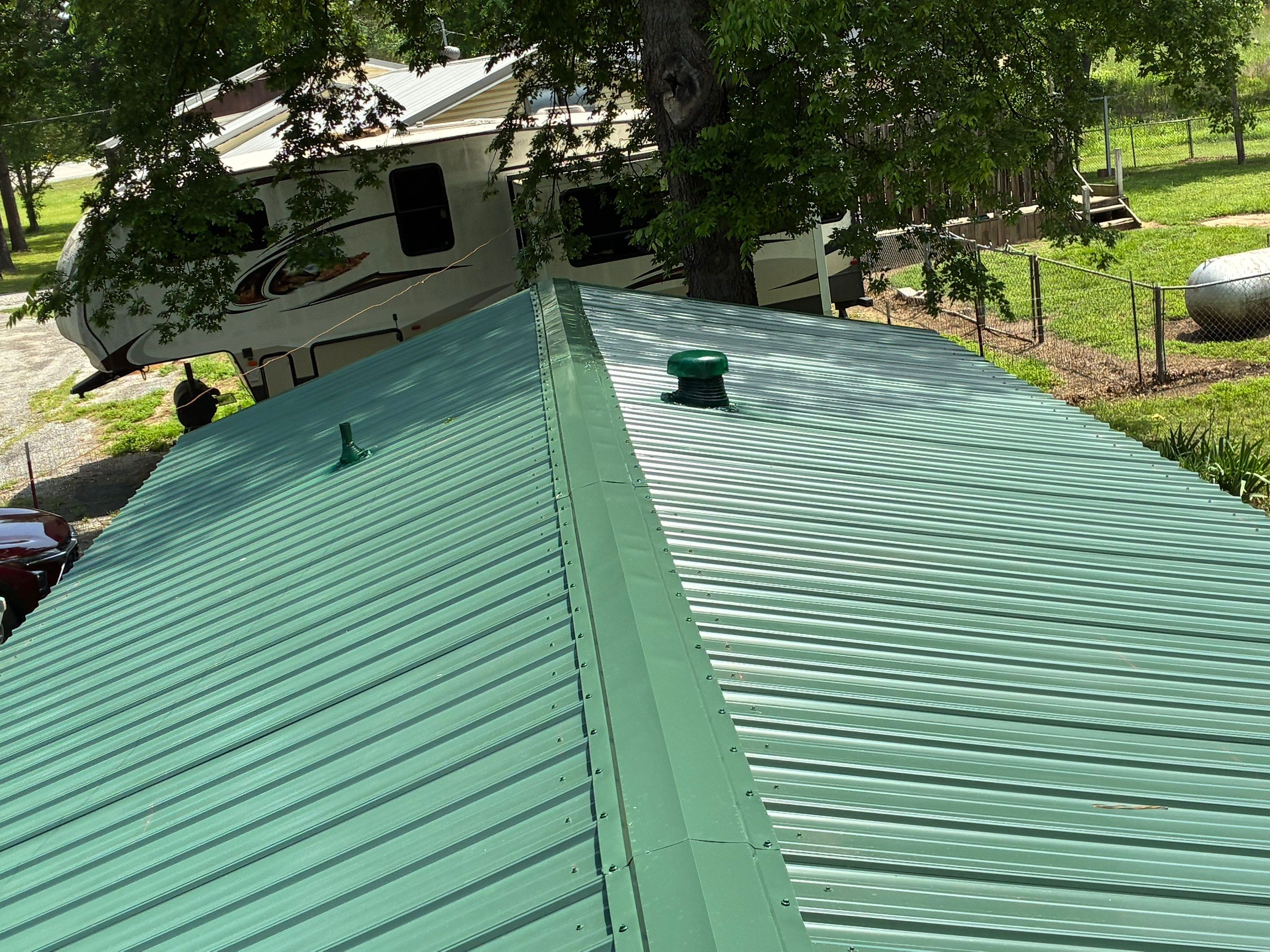 Metal roof installation by In & Out Construction & Remodeling, LLC