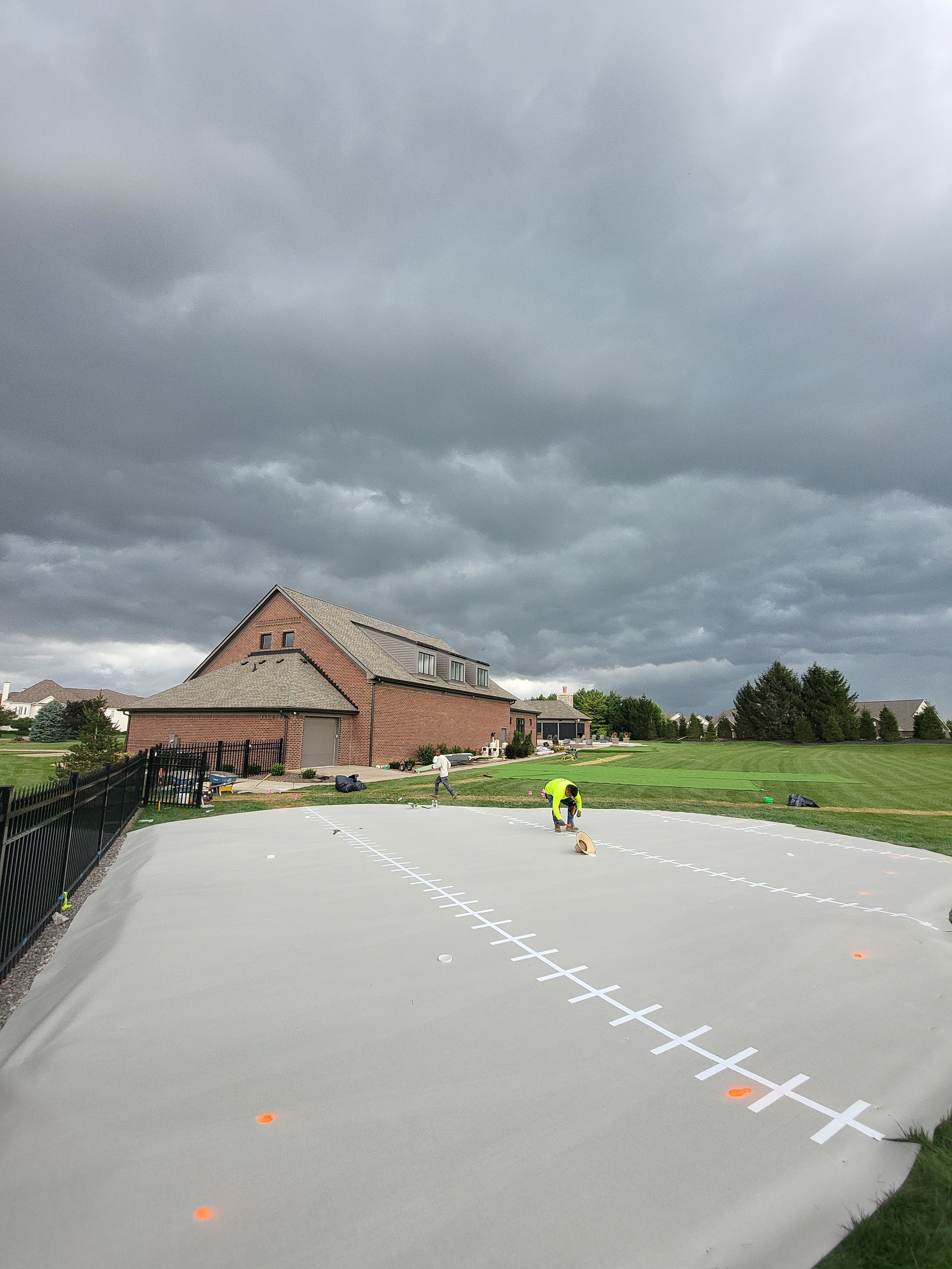 2 Custom Residential Golf Green's and 5 Tee Boxes Installation in Bargersville by Southwest Greens Midwest