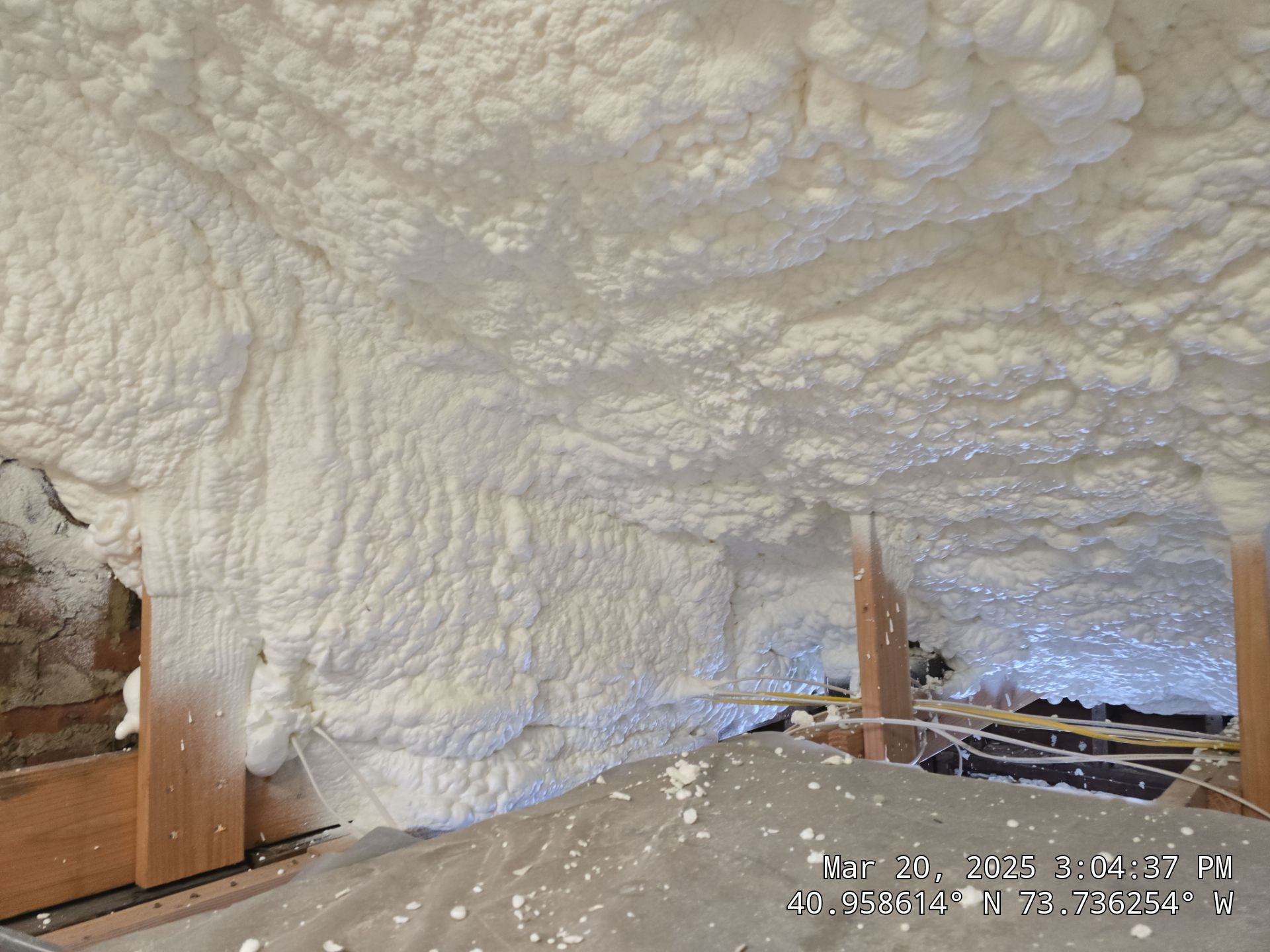 Attic Insulation using open cell spray foam by NYS Foam & Energy