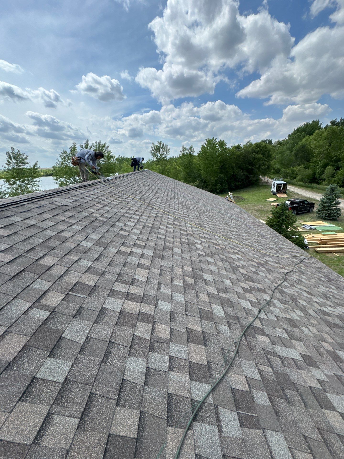 Titan XT Architectural Shingle Roof Installation in Wisner by Crows Roofing LLC