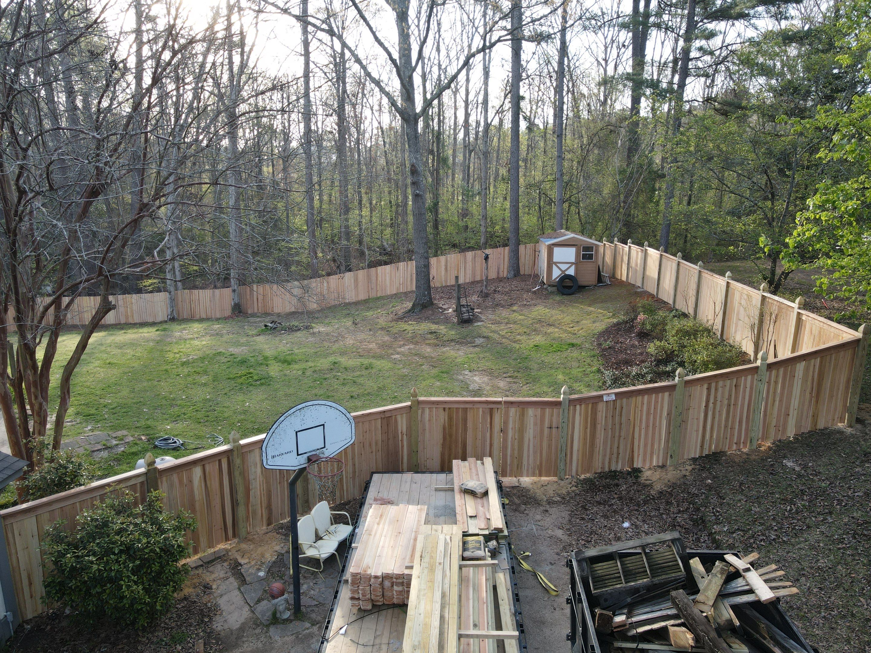 6' Cedar Good Neighbor 6x6 French Gothic Posts by Roberson Construction LLC