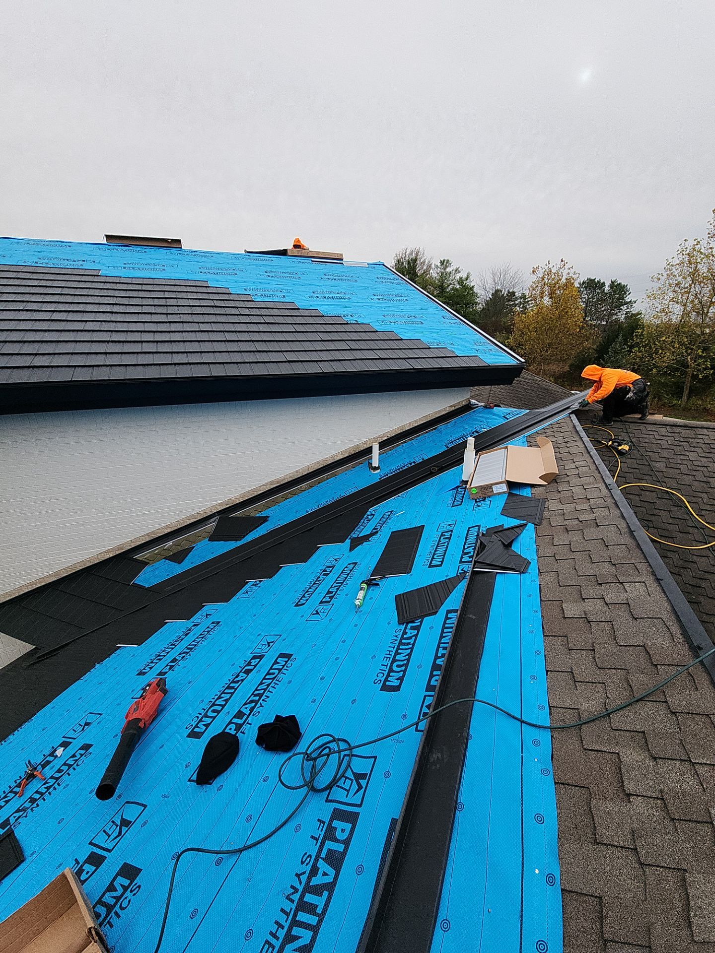 Black Frost Metal Shake Roof & Modern Exterior Renovation – Fort Wayne, IN by 4Ever Metal Roofing