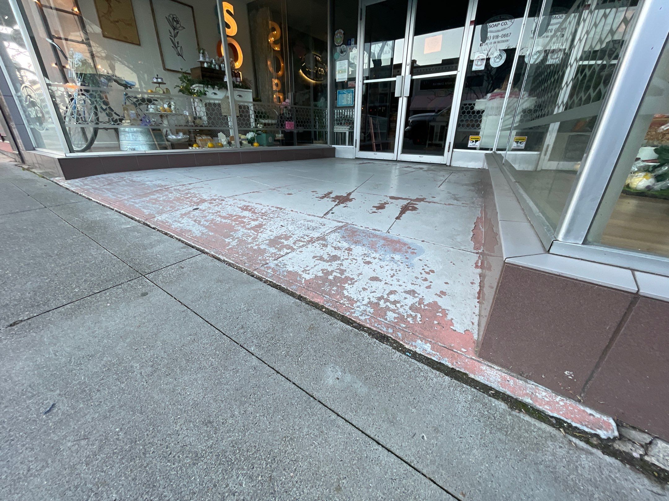 Commercial Floor Transformation using Slate Stone by Croc Coatings, LLC