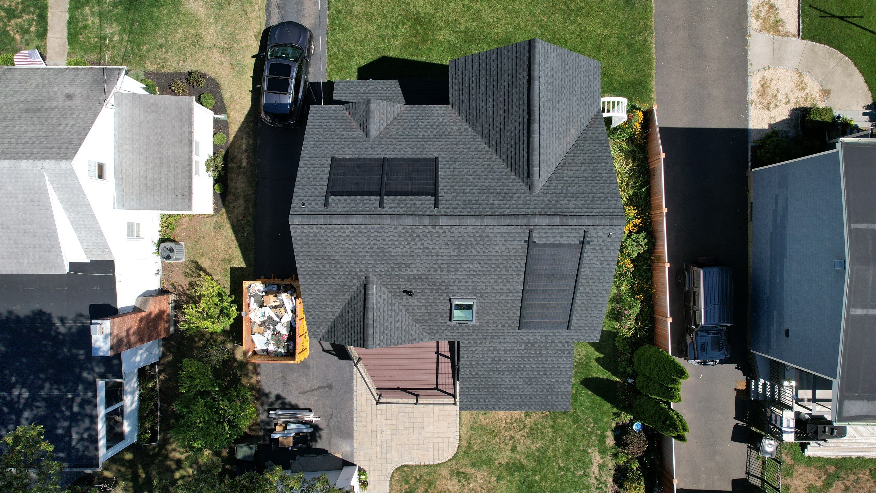 Where integrity meets innovation: Our very first installation of GAF energy timberline solar shingles by DiGiorgi Roofing and Siding Inc