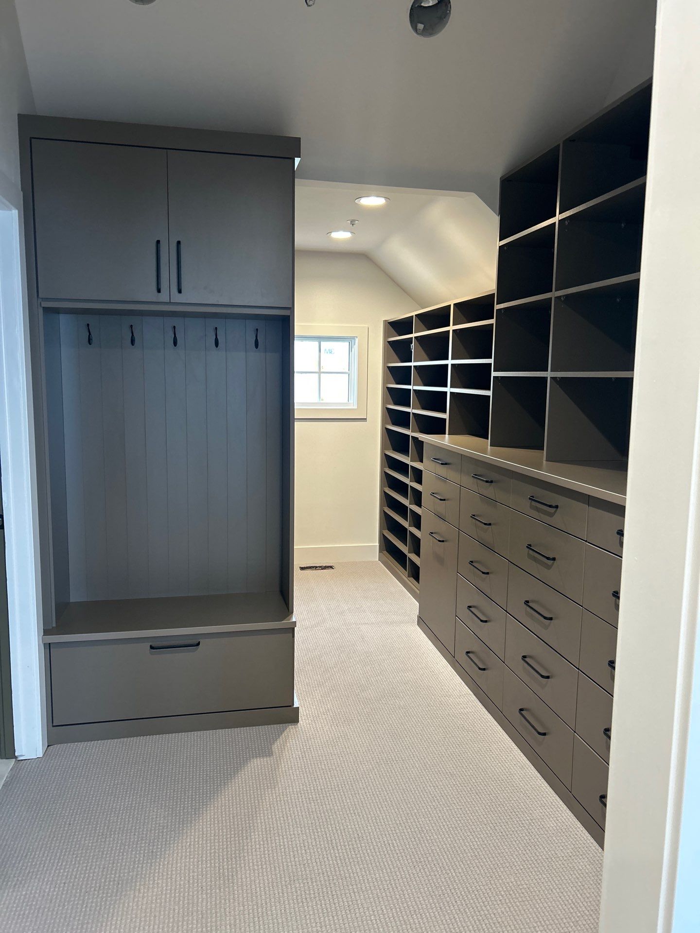 Enjoy a Morning Latte in this Walk-in Closet by Concept 32, Inc.