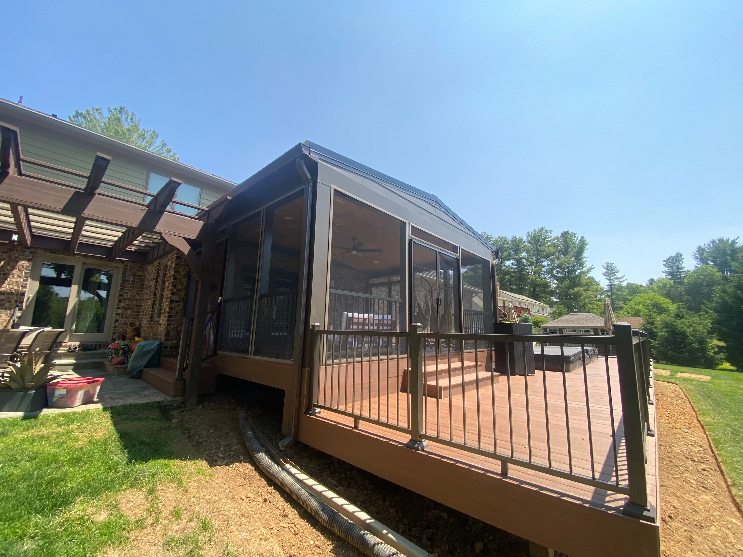 Deck/Screen porch Transformation using Timbertech by The Smet Companies, LLC