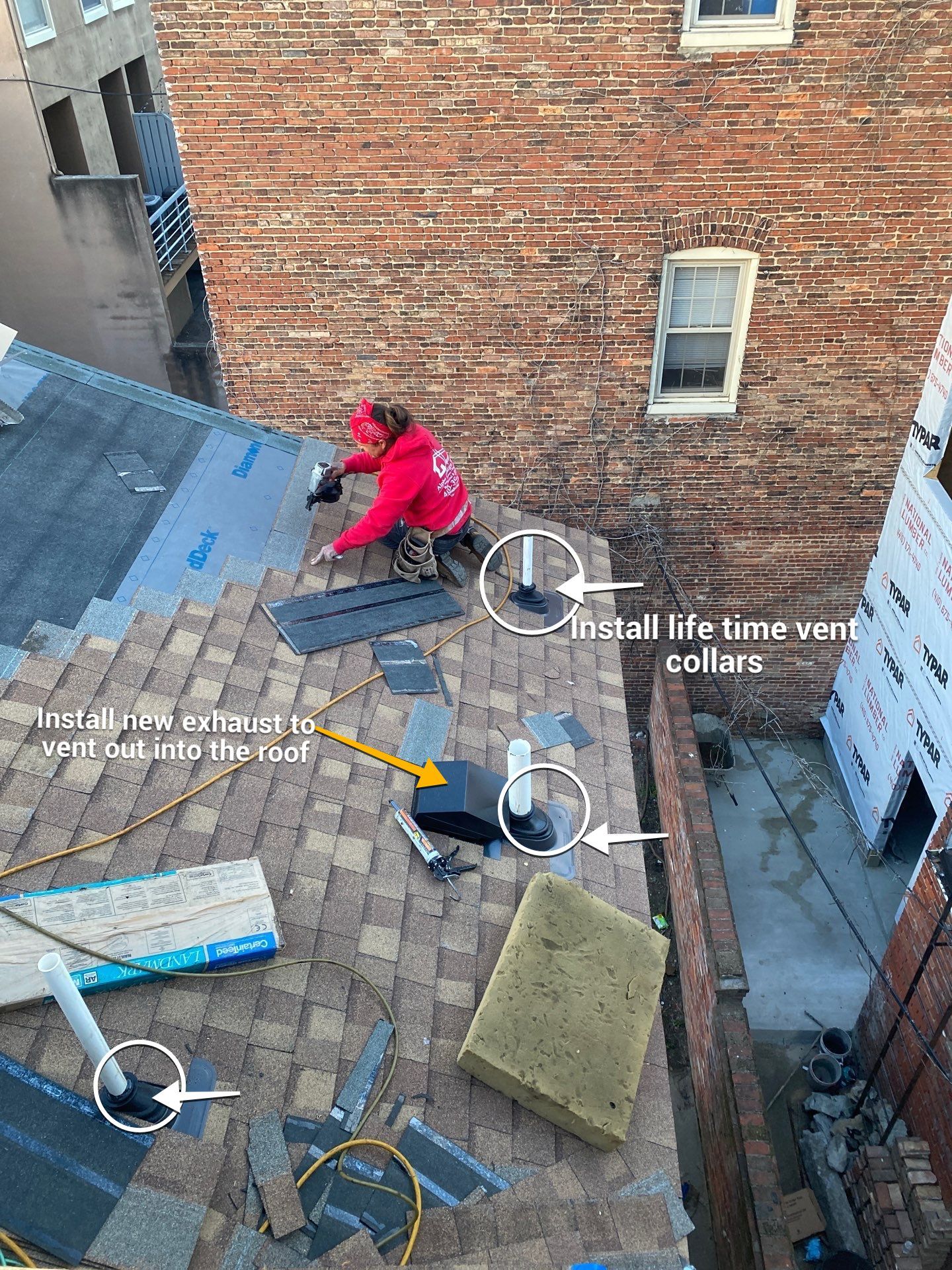 Residential Roofing Installation using Landmark Shingles by Alpha Design Services