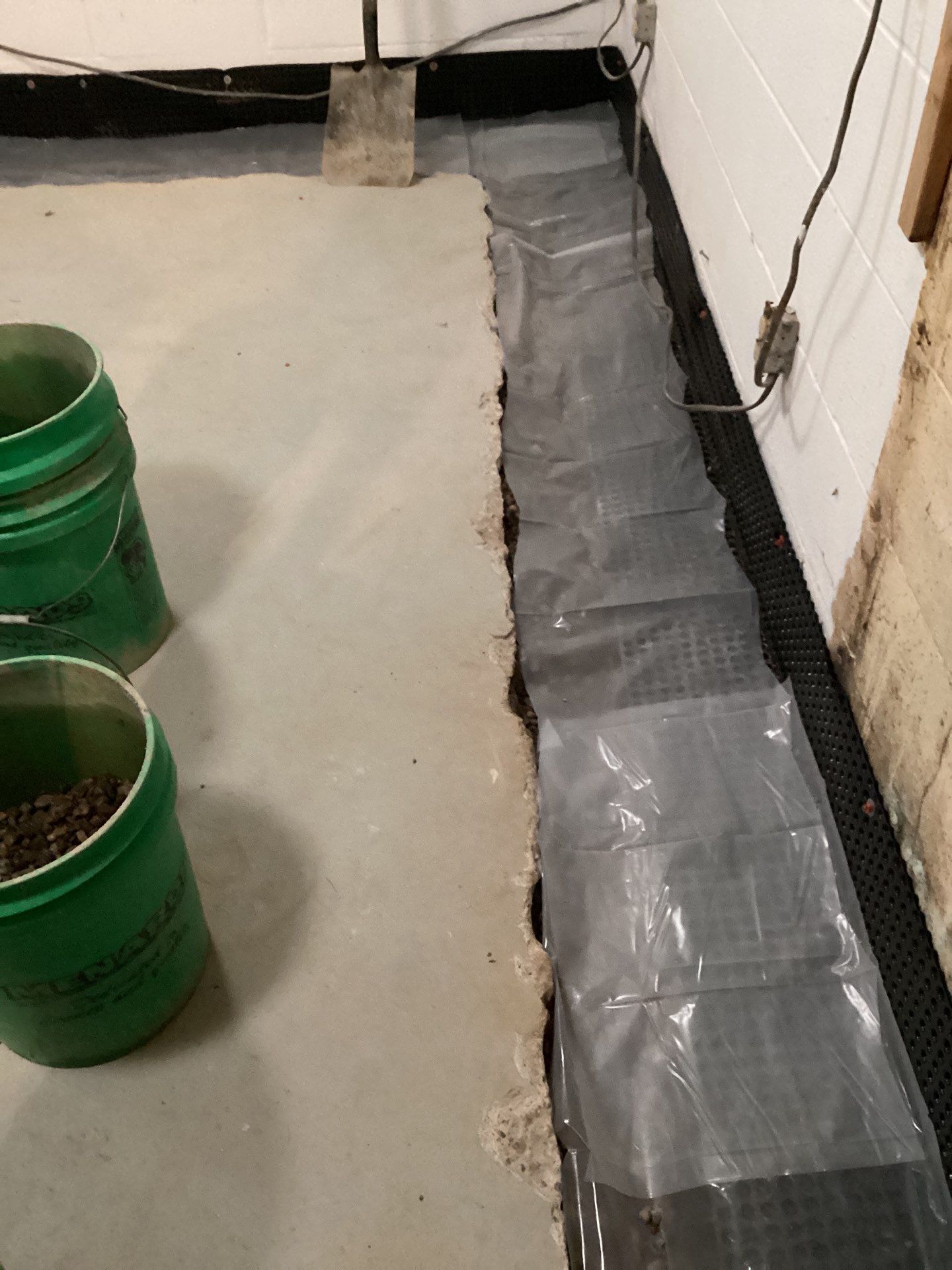 Drain tile in Woodbury by Waterproofing Northeast