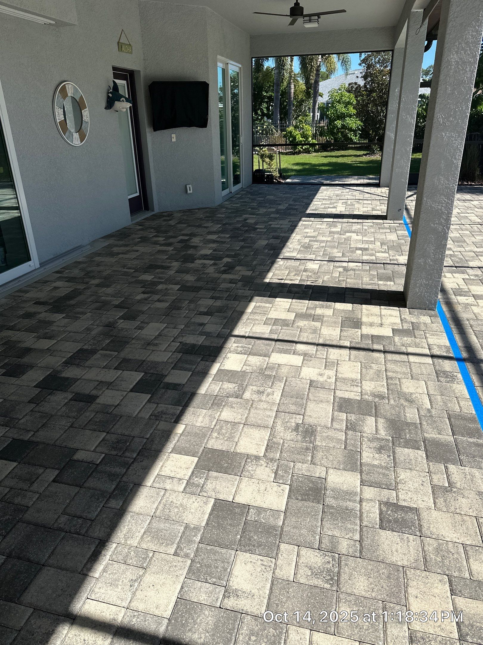 Residential Paver Sealing for Driveway and Pool Deck in La Paloma Sun City Center by Supreme Paver Experts