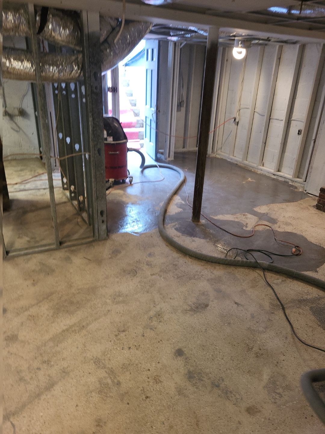 Basement Concrete Floor Coating with Penntek Flake System by Spectrum Painting, LLC