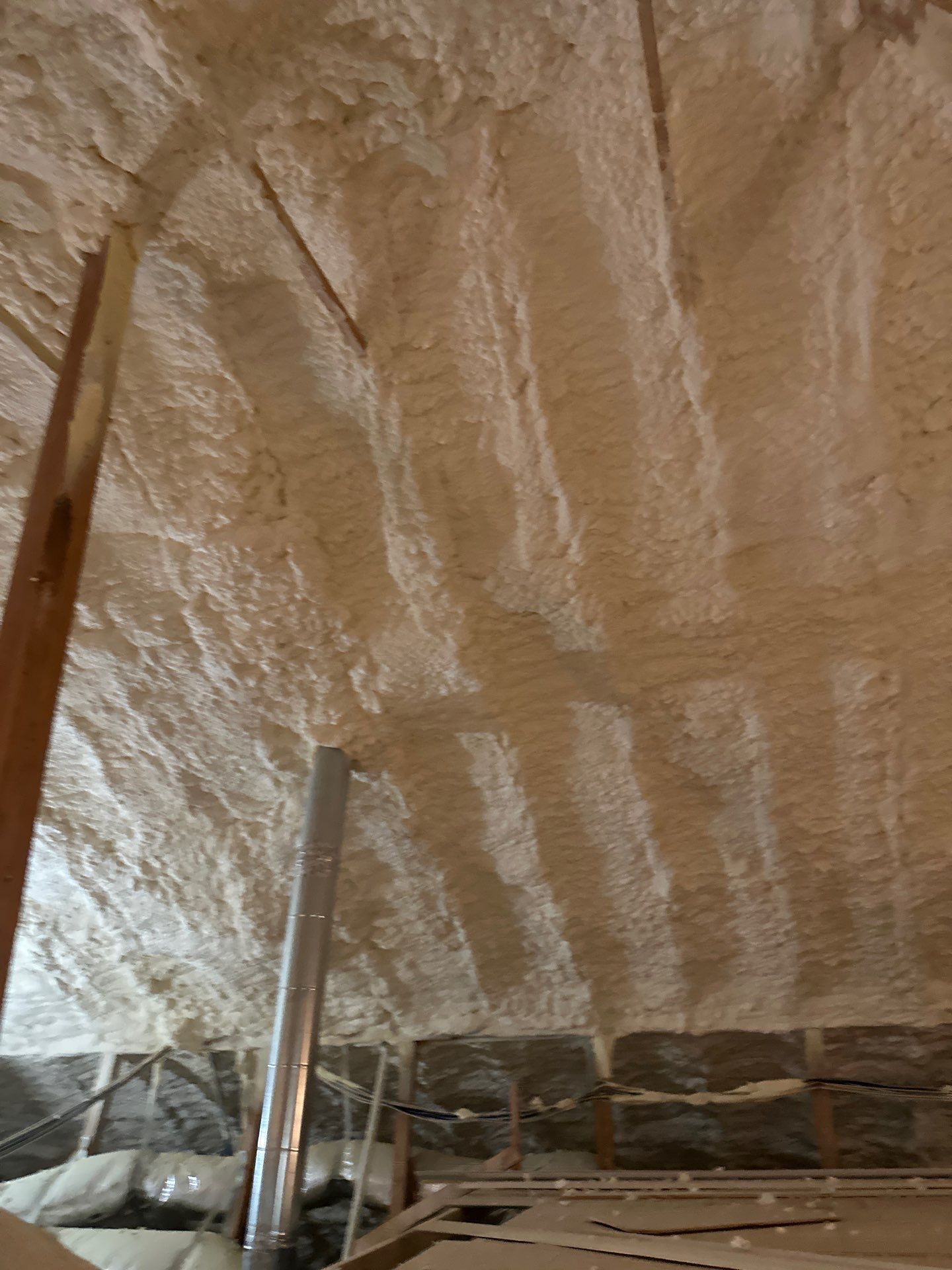 Spray foam insulation removal & re spray by Apex Insulation Solutions