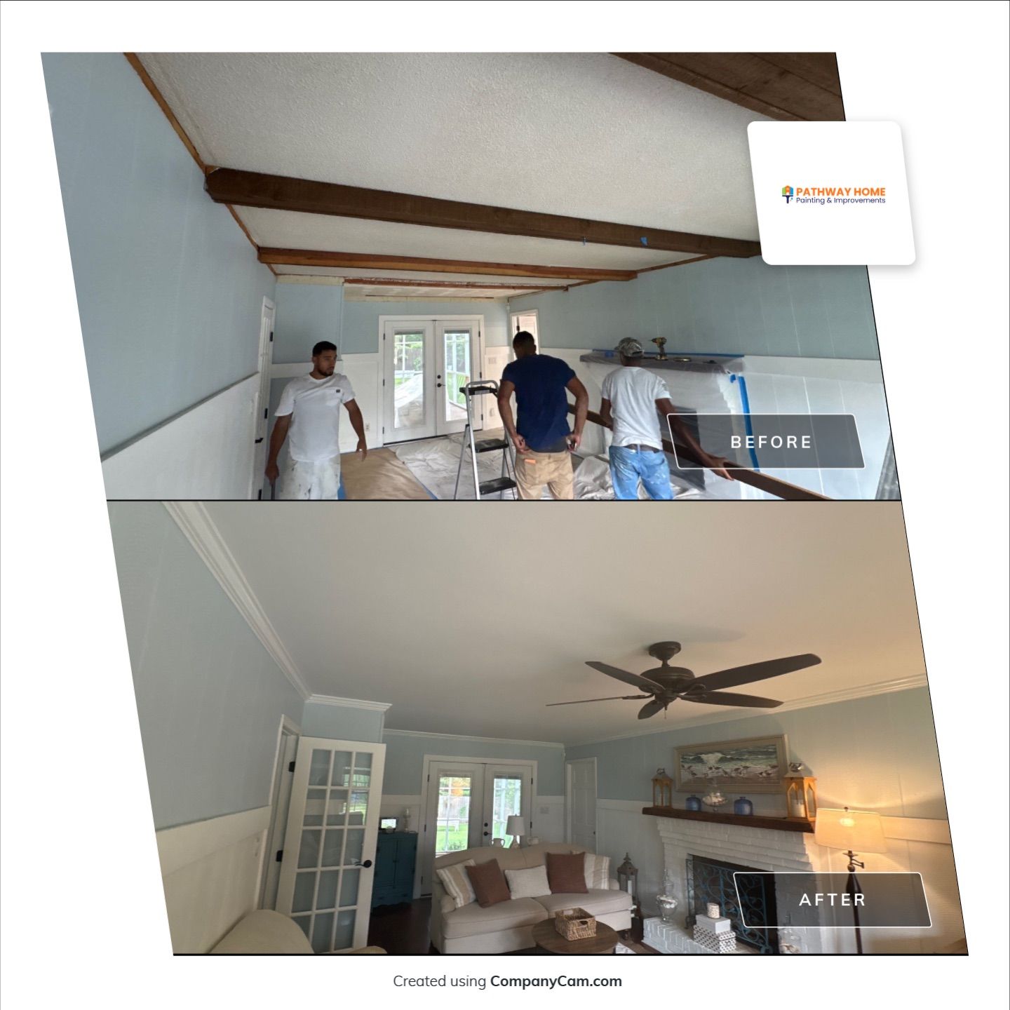 Exterior Painting & Interior Ceiling Makeover in Summerville's Kings Grant by Pathway Home Painting & Improvements