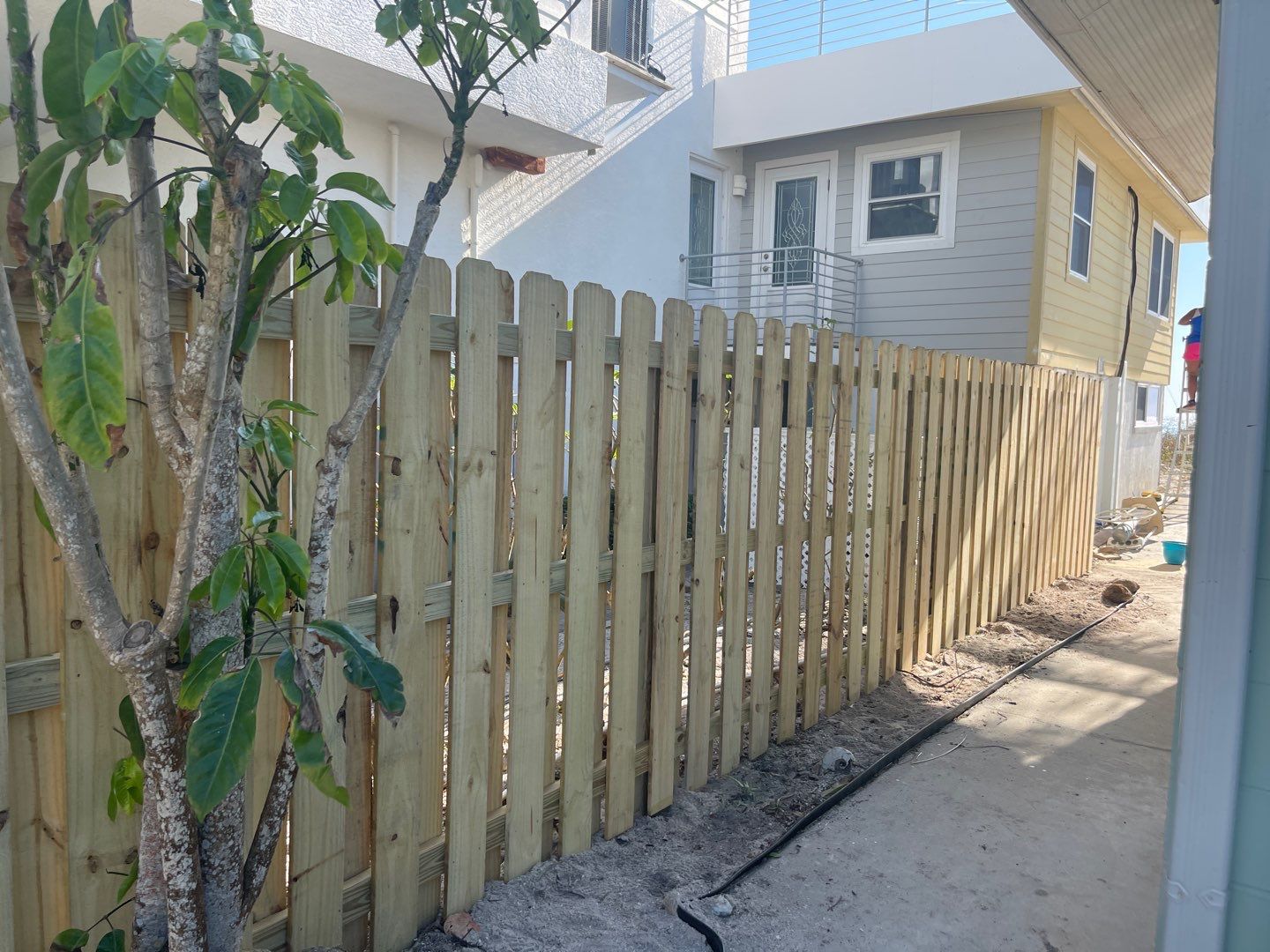 Wood Fence Installation using Shadowbox Wood Fence by Asap fence and gates, LLC