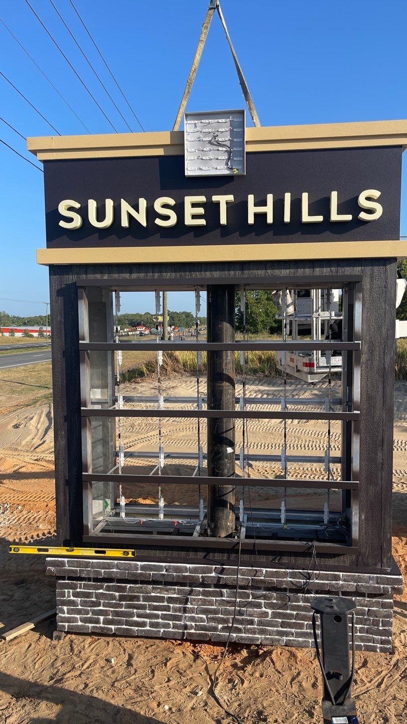 Sunset Hills Commercial Monument Sign by SignCrafters