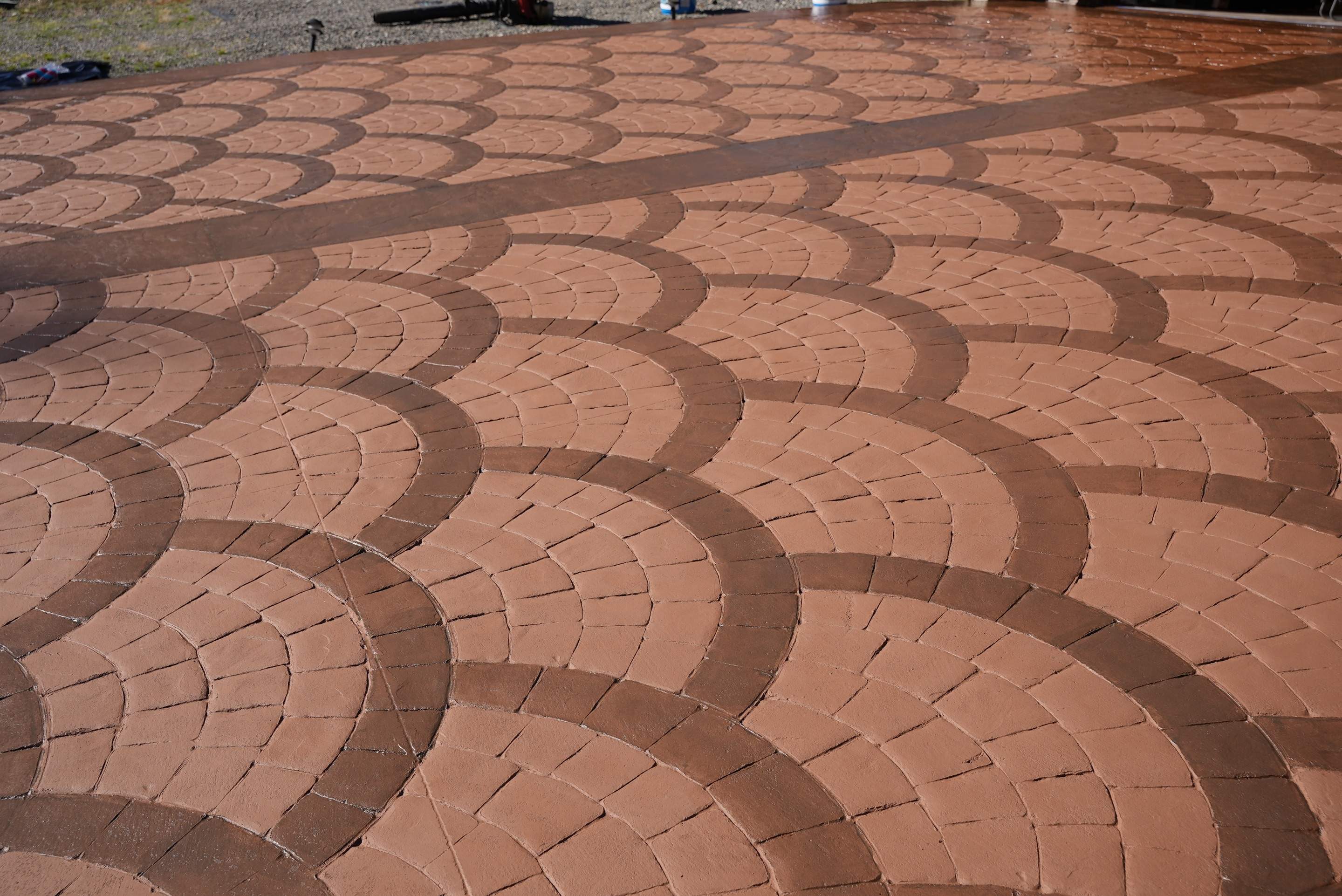 Mehta | Tiled Driveway with Sealer & Retaining Wall  by Jireh Asphalt & Concrete Inc 