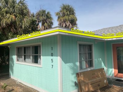White Seamless Gutters Installation in Sanibel FL