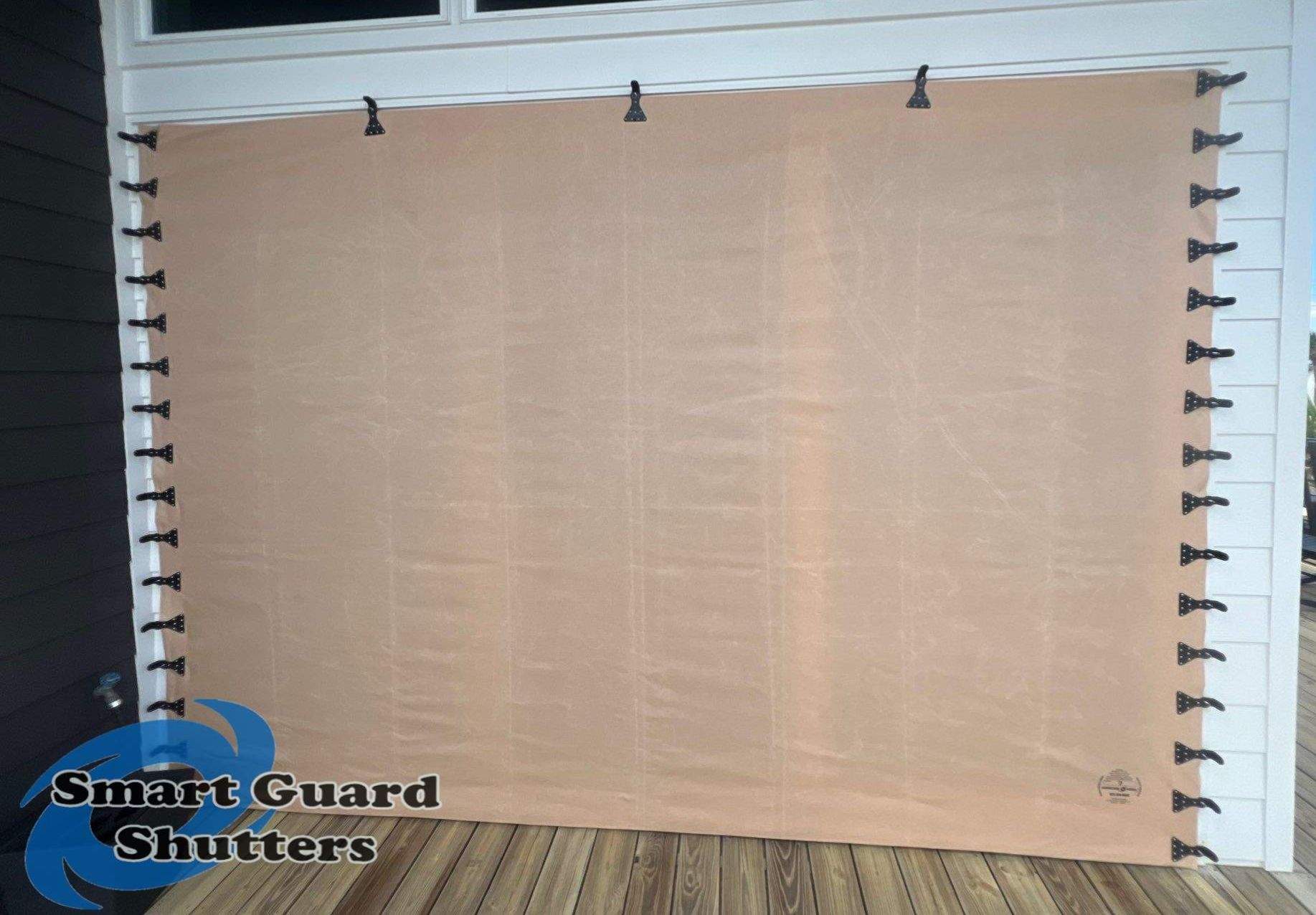  AstroGuard Hurricane Fabric & Impact Bahamas in Jet Black by Smart Guard Shutters