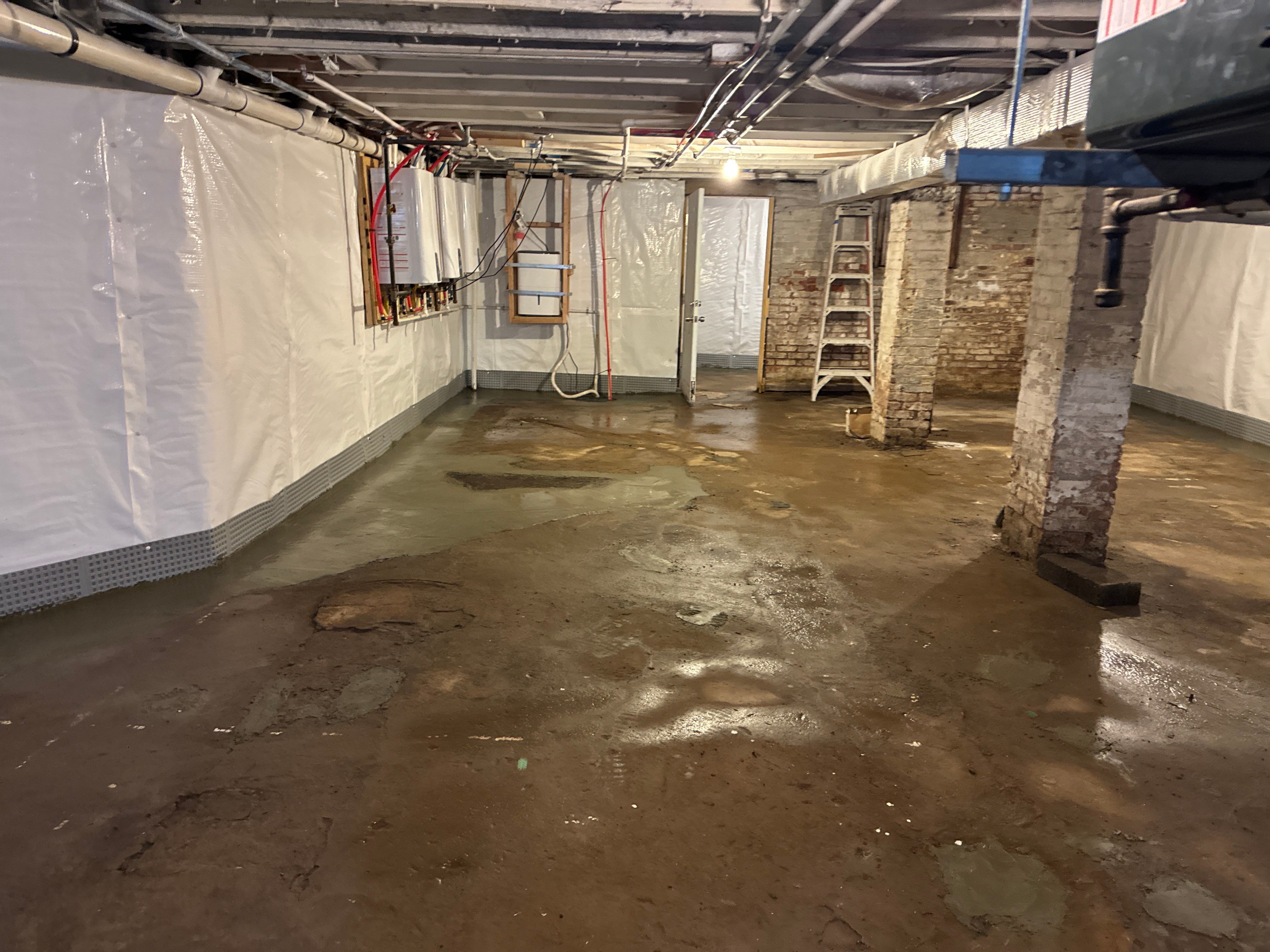 Interior French Drain & Wall Vapor Barrier in Newark, NJ  by Pure Service Pro, LLC 