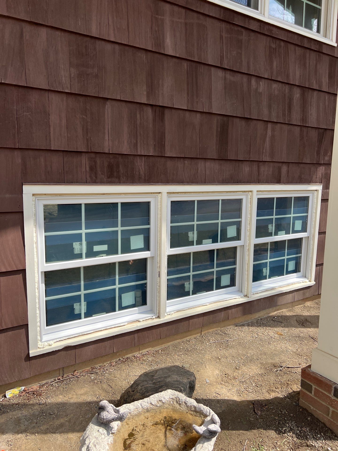Triple Window Installation with Clean, Balanced Design by DiGiorgi Roofing and Siding Inc