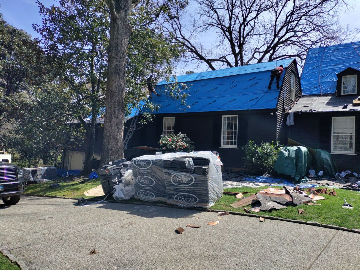 Residential Roofing Installation using Da Vinci Slate  by Inspector Roofing and Restoration