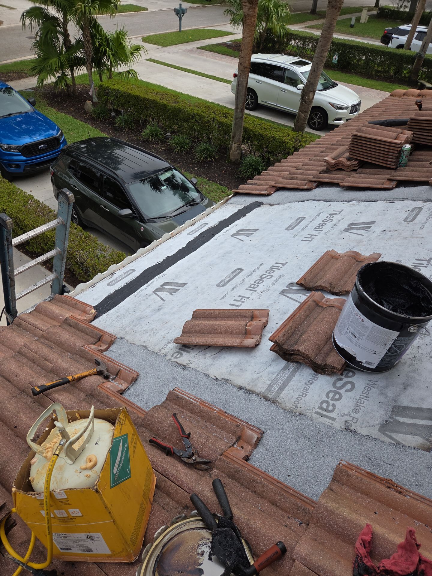 Clay Tile Roof Repair and Decking Replacement in Boynton Beach by Aastro Roofing