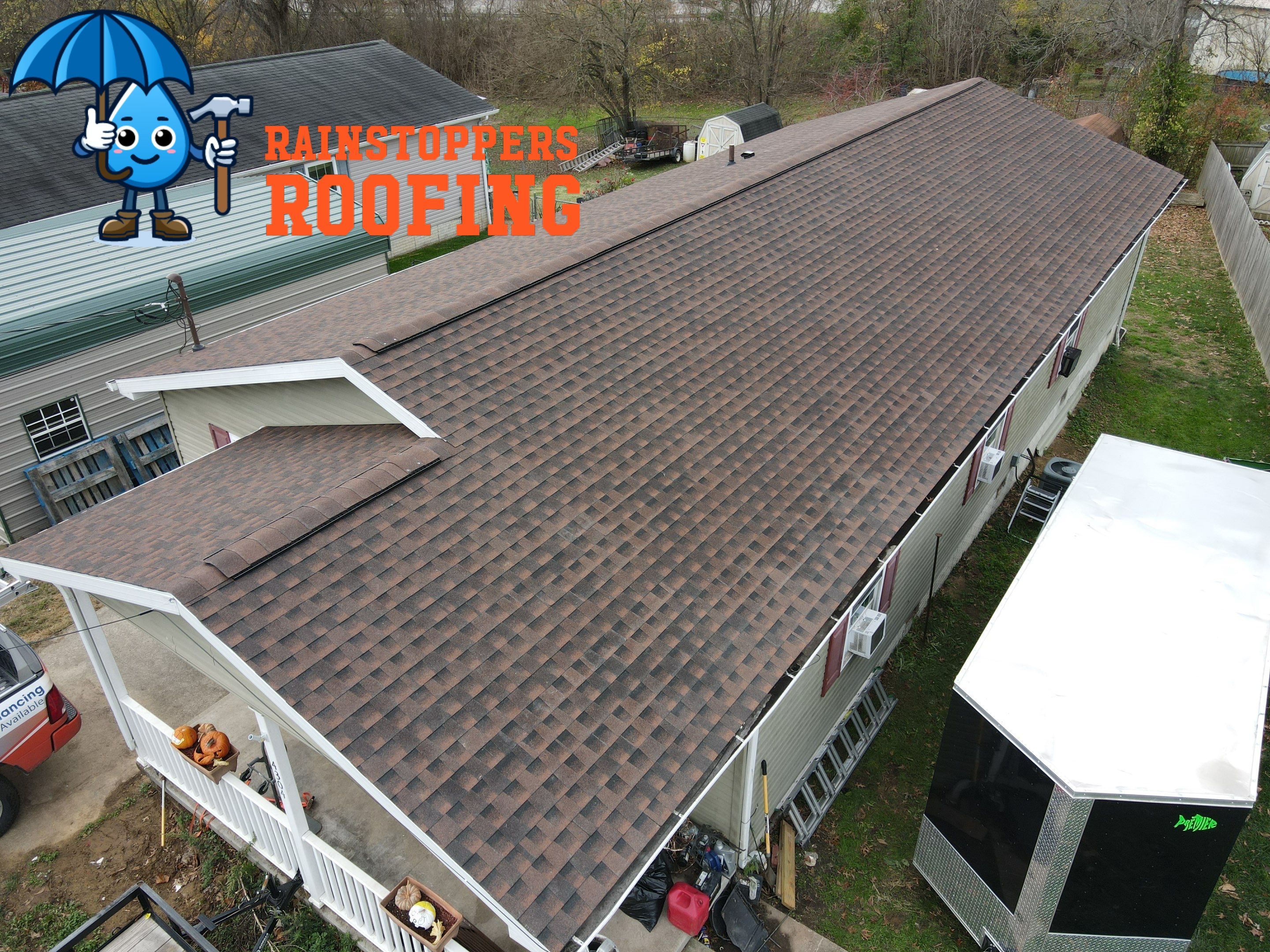 Residential Roofing Installation using GAF TImberline HDZ Hickory by Rainstoppers Roofing