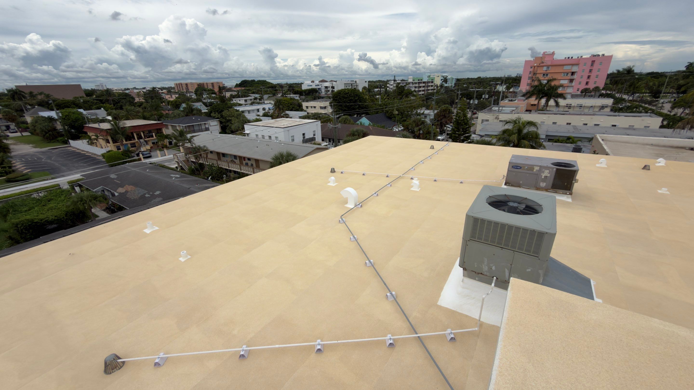 Commercial Roof Restoration for Lake Worth Beach Flat Roof Project by Roof King LLC