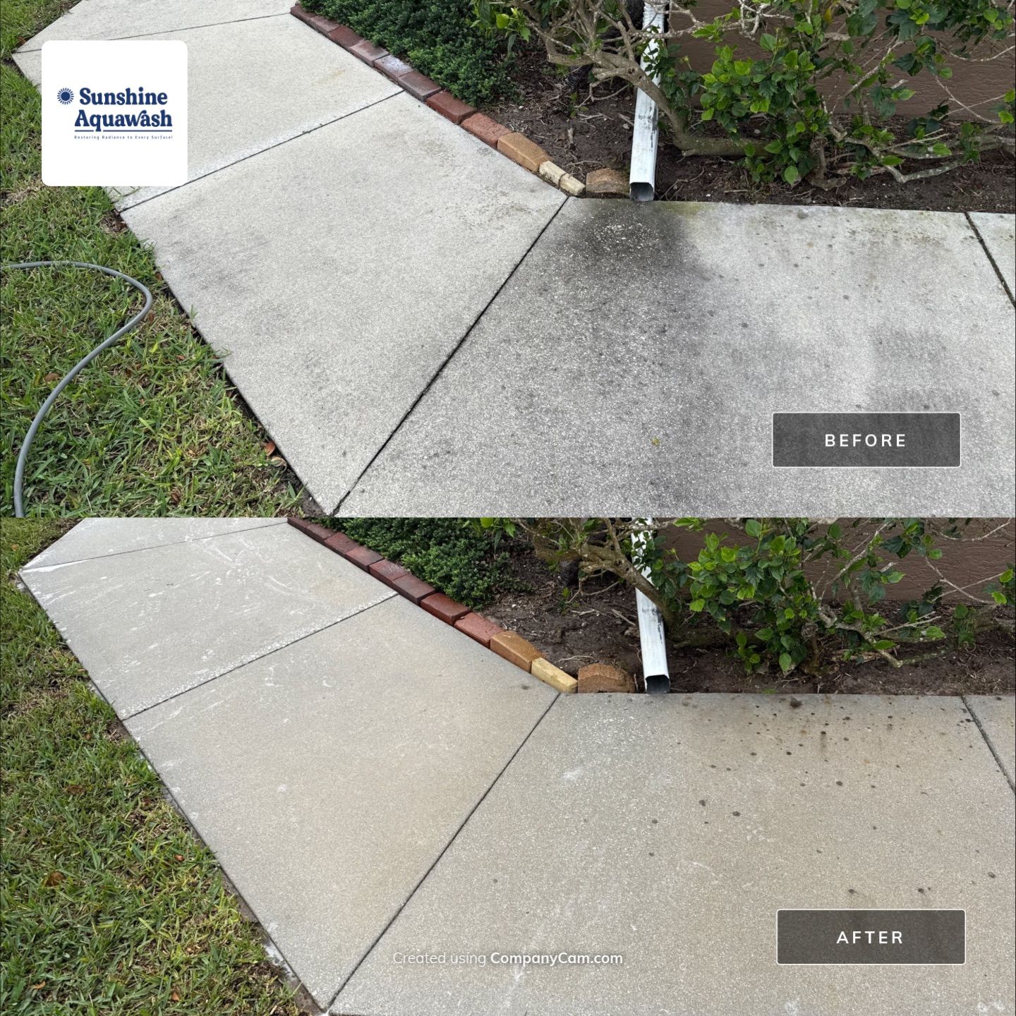 Concrete Driveway & Sidewalk Cleaning in Captain’s Court Condos – Palmetto, FL by Sunshine AquaWash