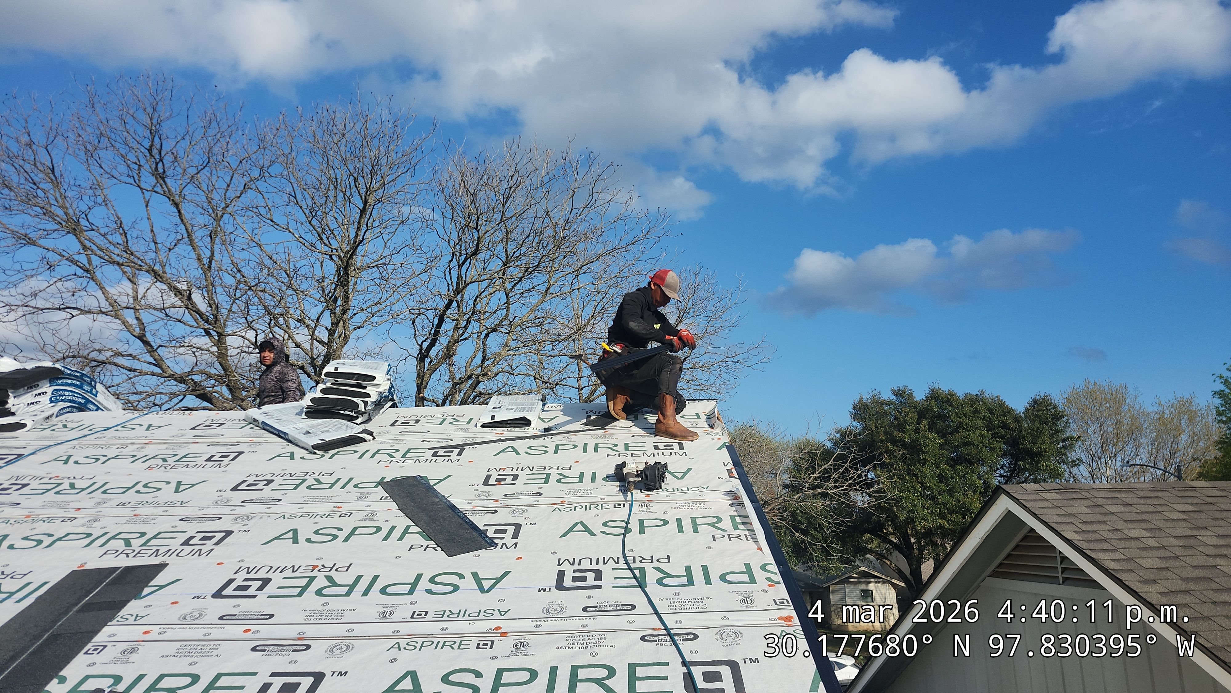 Architectural Shingle Roofing Replacement and Gutter Restoration in Austin by Caliber Restoration LLC