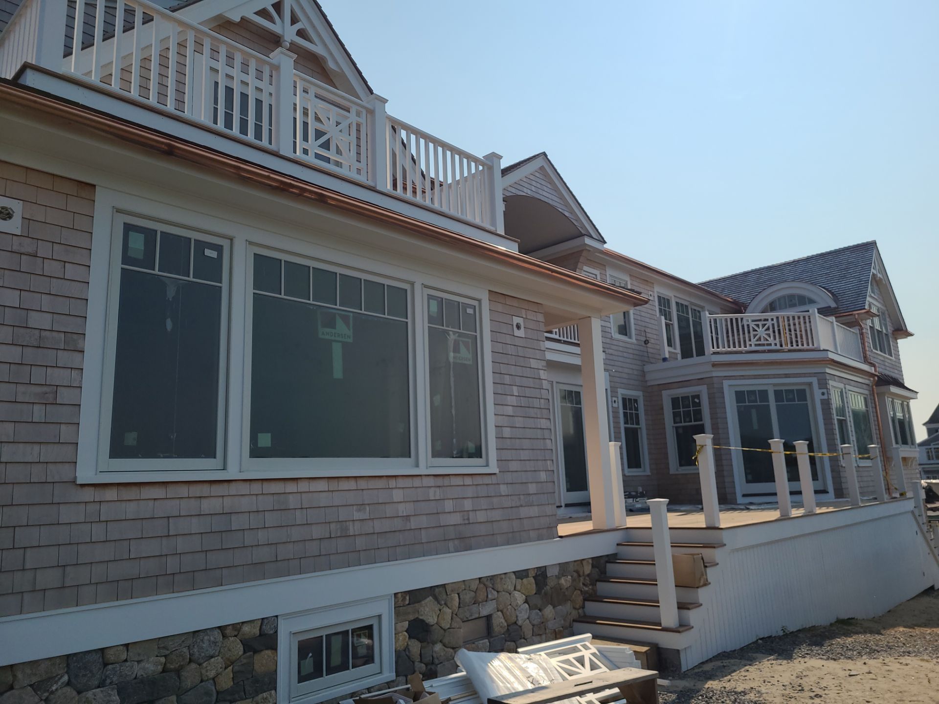 Gutter Installation using 6" Half Round Copper Gutter by Gutter Pro Enterprises