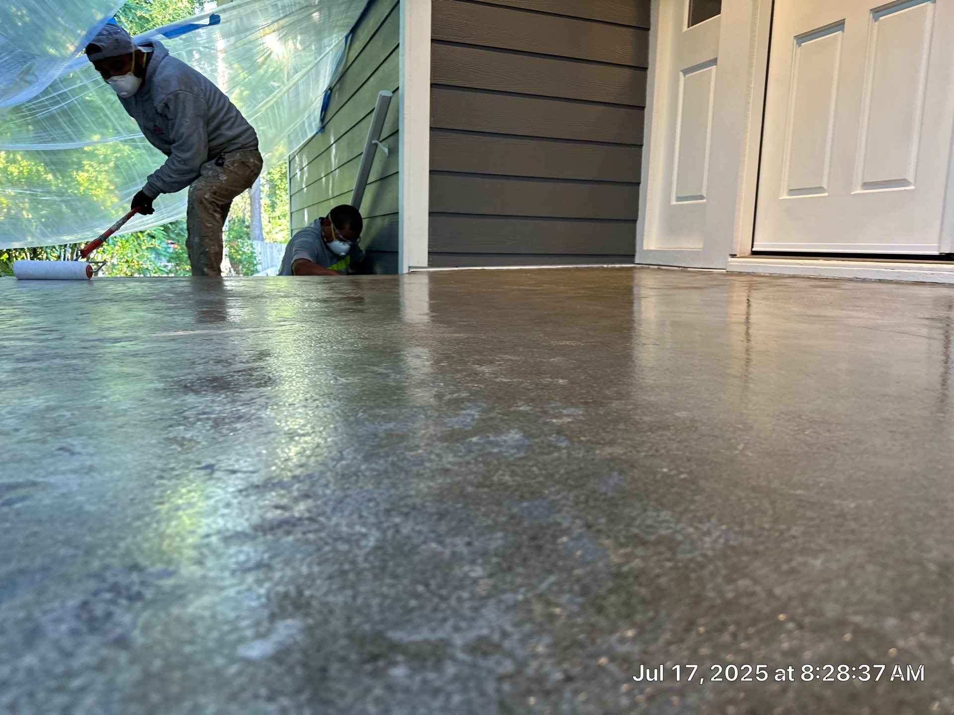 Epoxy Stairs & Sealcoat Driveway Application by Jireh Asphalt & Concrete Inc 