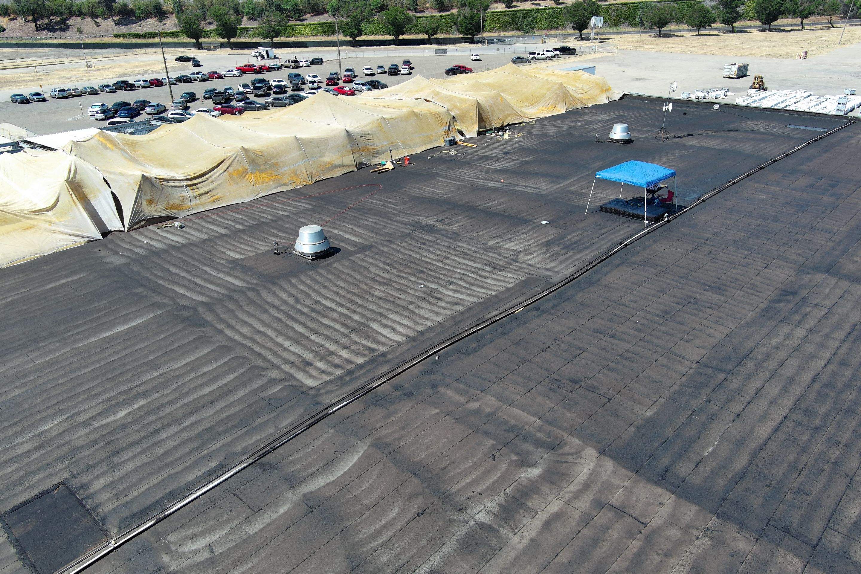 Pro Farms Spray foam roofing project by Straight Edge Roofing Inc