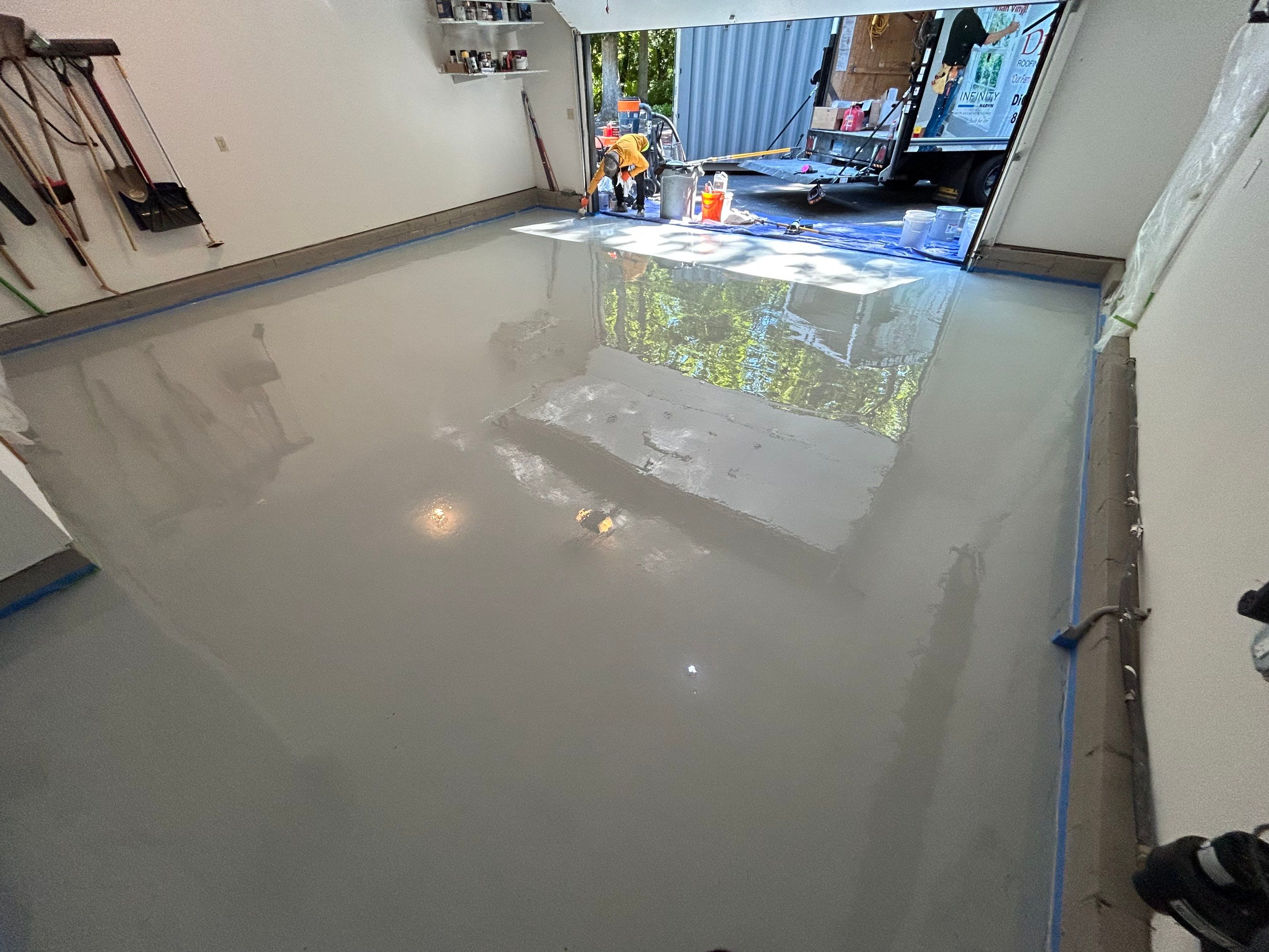 Concrete Floor Coating using Concrete Floor Coating Color: Basalt by DiGiorgi Roofing and Siding Inc