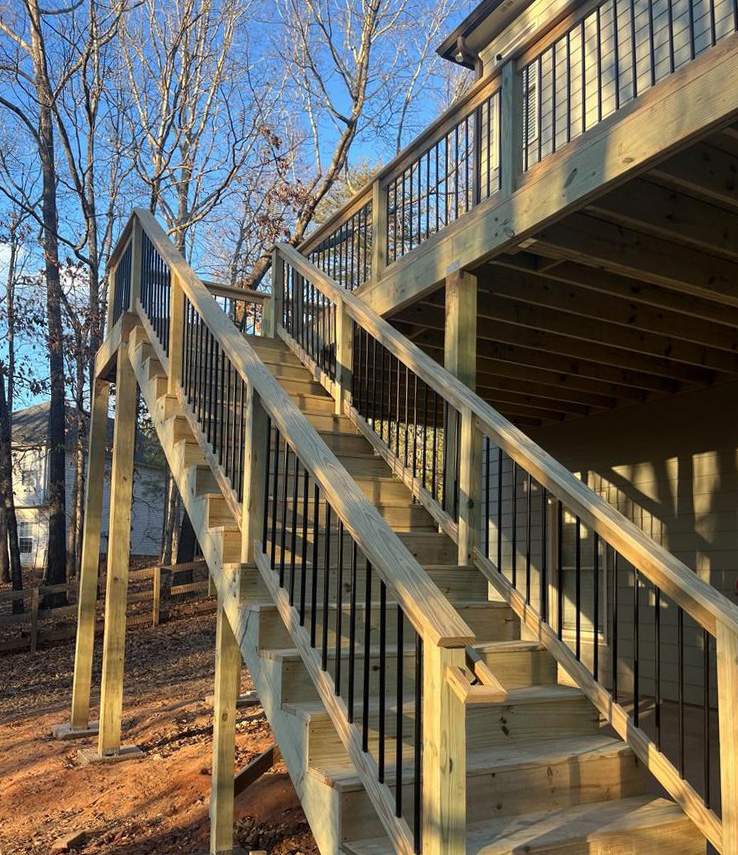 Deck Build using Pressure Treated Pine in Canton, GA by Nelson Exteriors