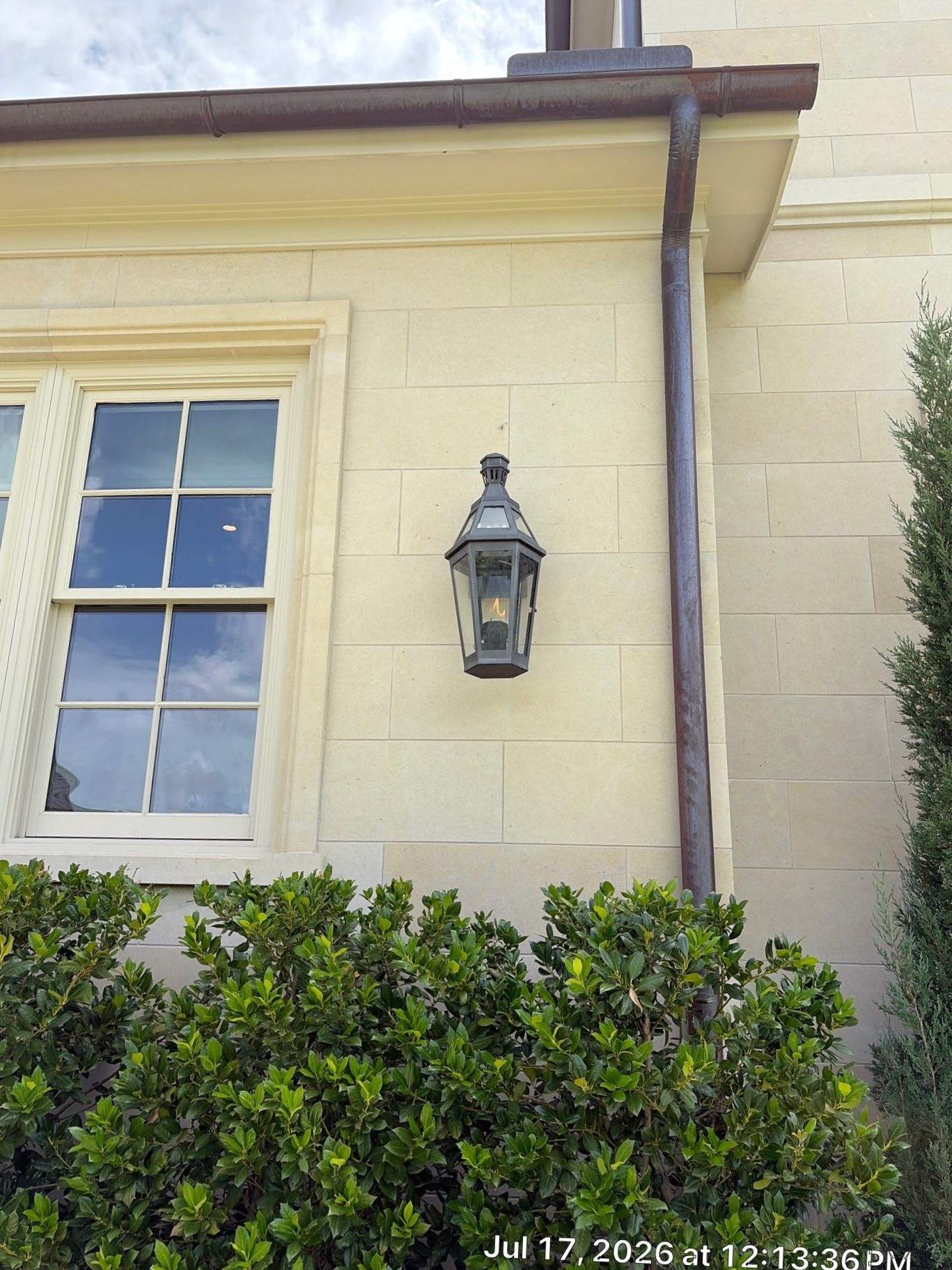 Custom Manual Gas Lantern Installation for Dallas Exterior by Solara Custom Living