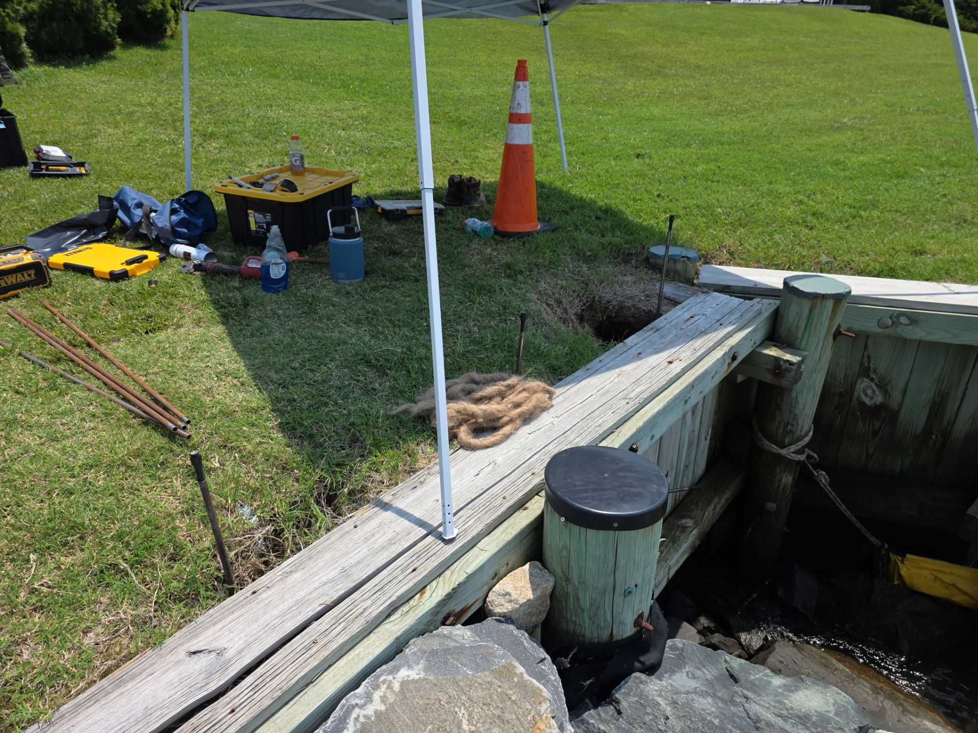 Stevensville Bulkhead Leak Sealing by East Coast Poly Solutions 