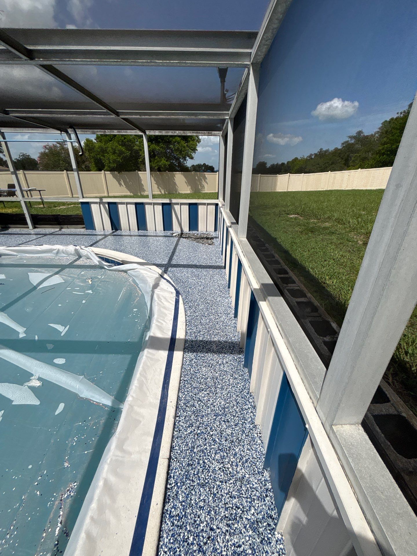Lake Wales Pool Deck Concrete Coating with Orbit Flake by Performance Floors & Coating