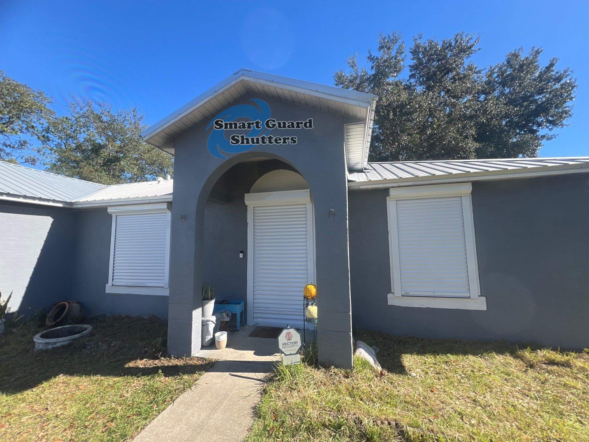 Hurricane Protection in White by Smart Guard Shutters