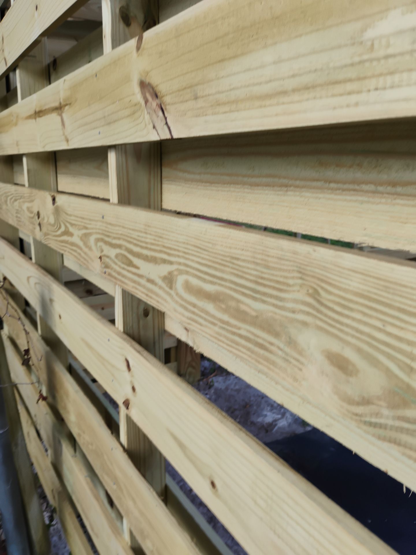 8'H Stained Shadowbox Wood in Nokomis by True Fence LLC