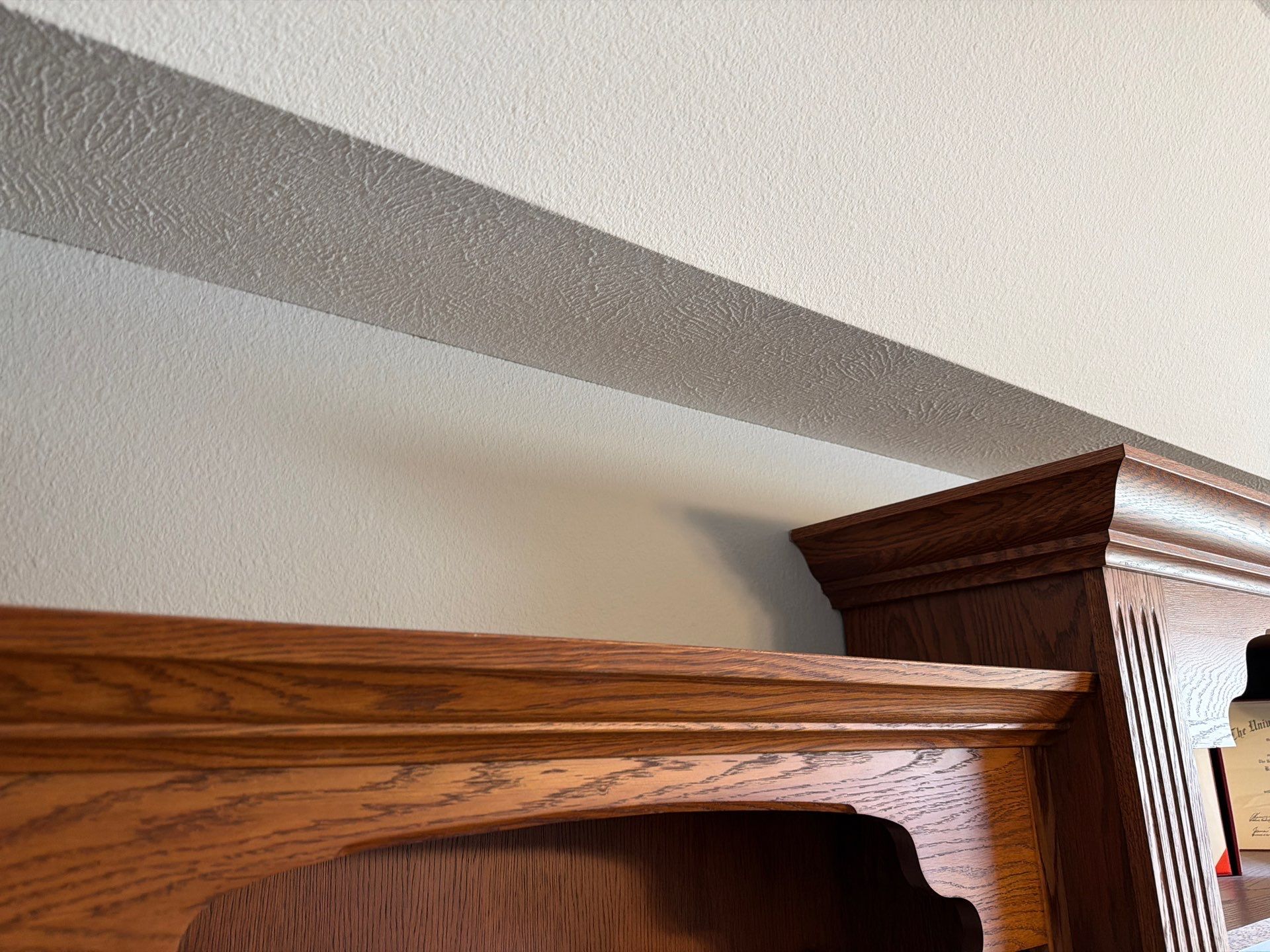 Custom Built-in Cabinetry and Office Desk Painting in Sioux Falls by Select Painting, Coatings & Garage Cabinets