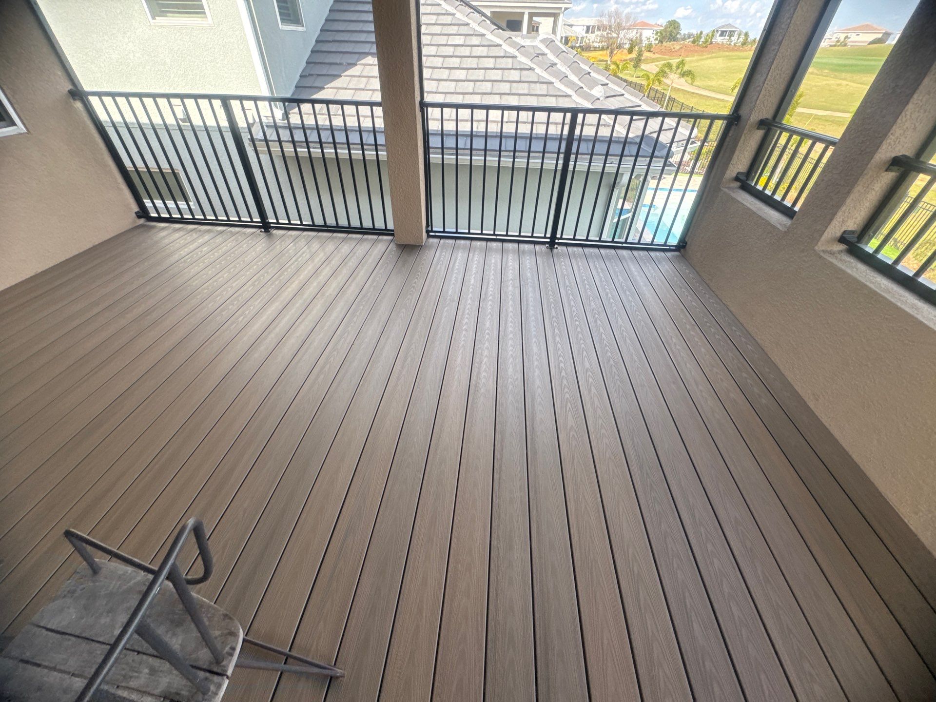 Balcony flooring and screen installation by Orlando pergolas