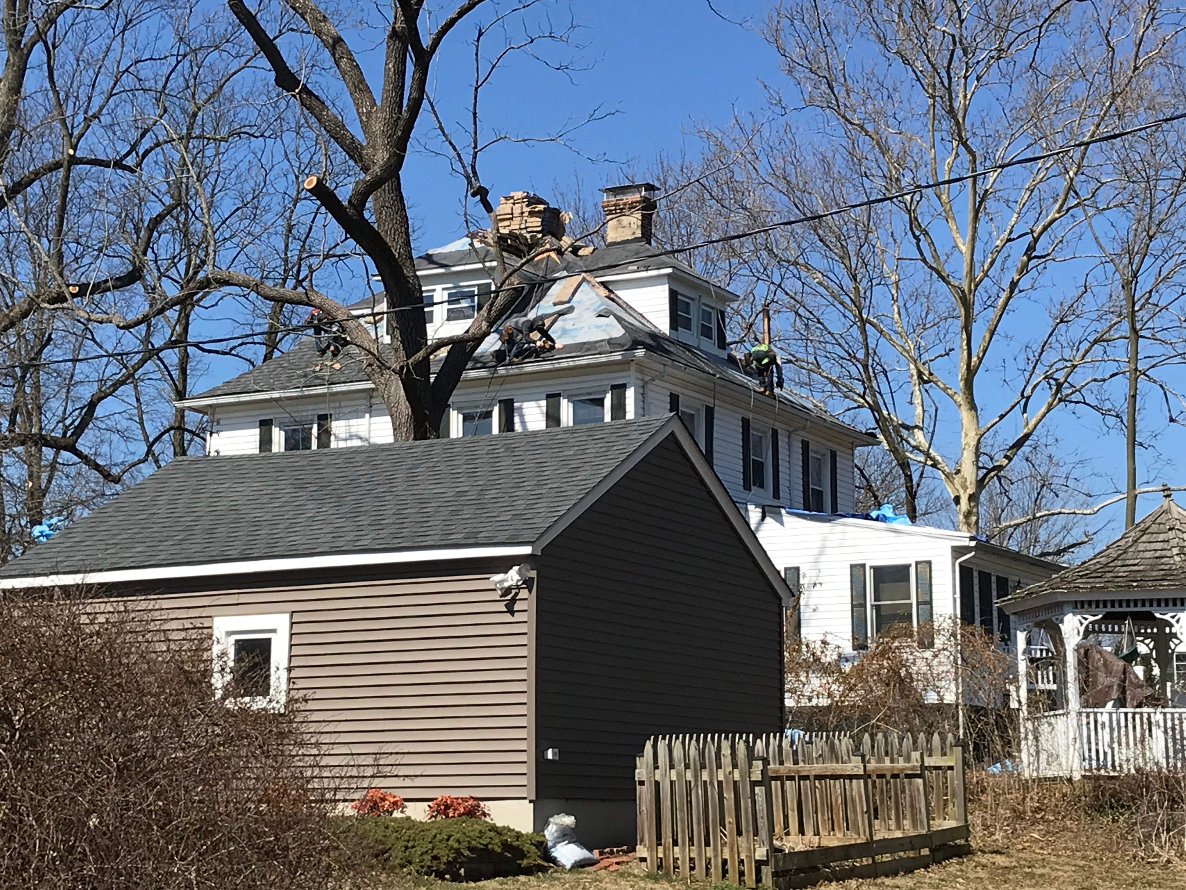 Residential Roofing Installation using Max Def Pewterwood by Alpha Design Services